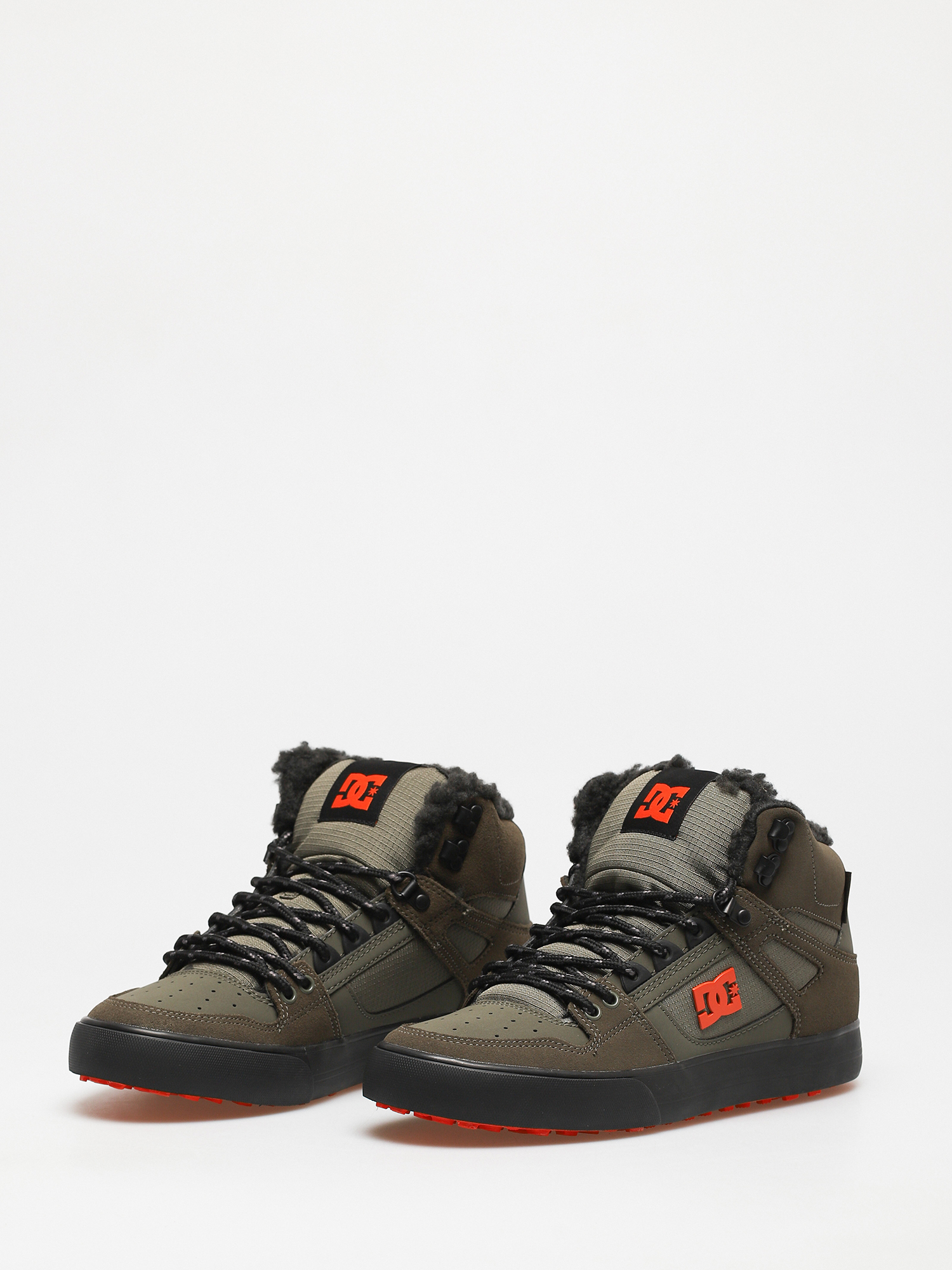 Pantofi DC Pure High Top Wc Wnt (dusty olive/orange)
