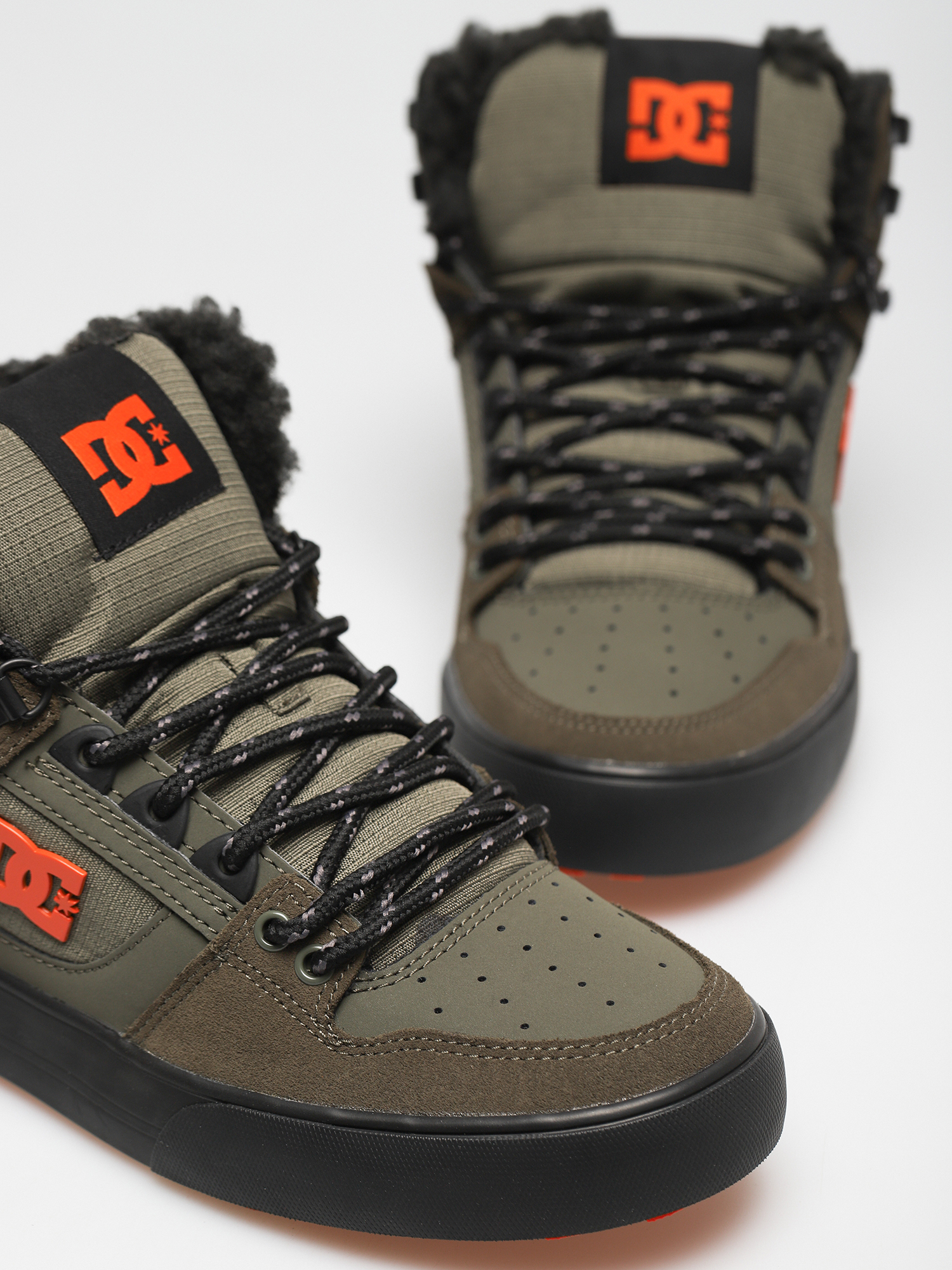 Pantofi DC Pure High Top Wc Wnt (dusty olive/orange)