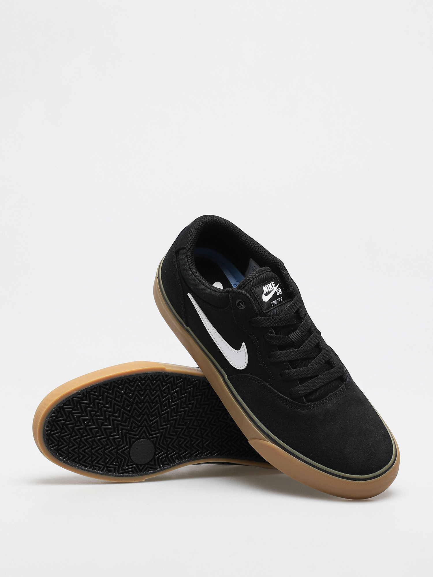 Pantofi Nike SB Chron 2 (black/white black gum light brown)