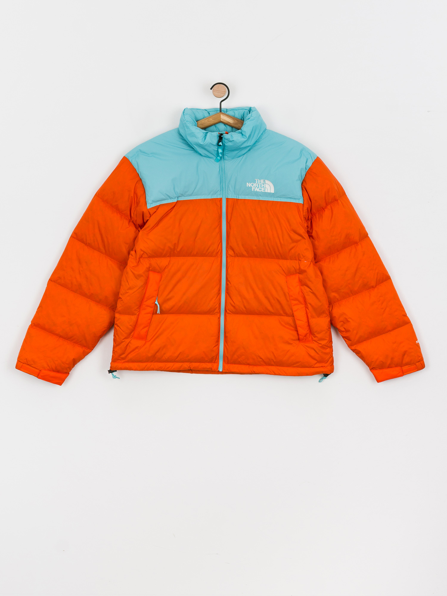 Geacă The North Face 1996 Retro Nuptse (red orange/transantarctic blue)