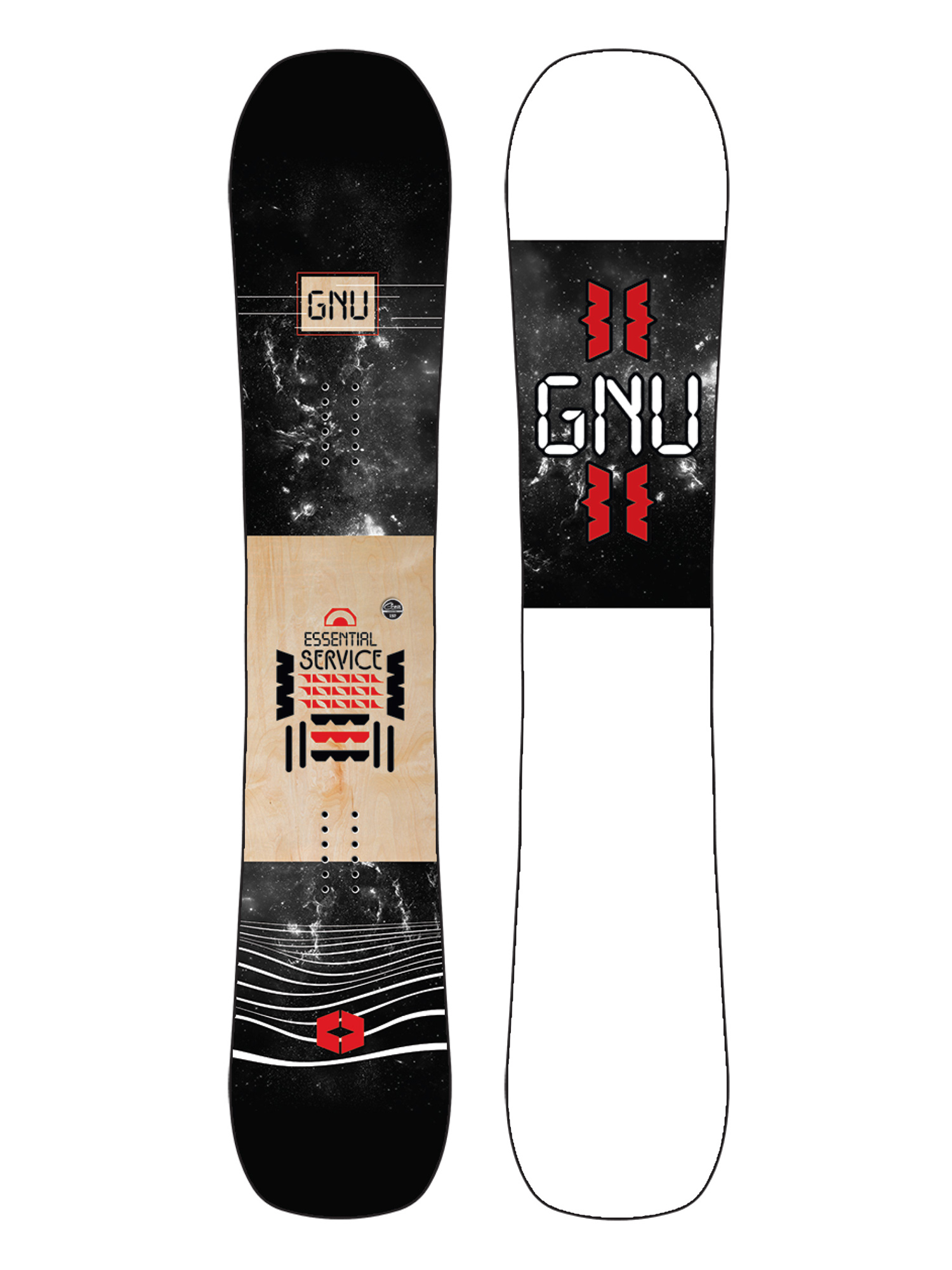 Pentru bărbați Snowboard Gnu Essential Service (white/black/red)