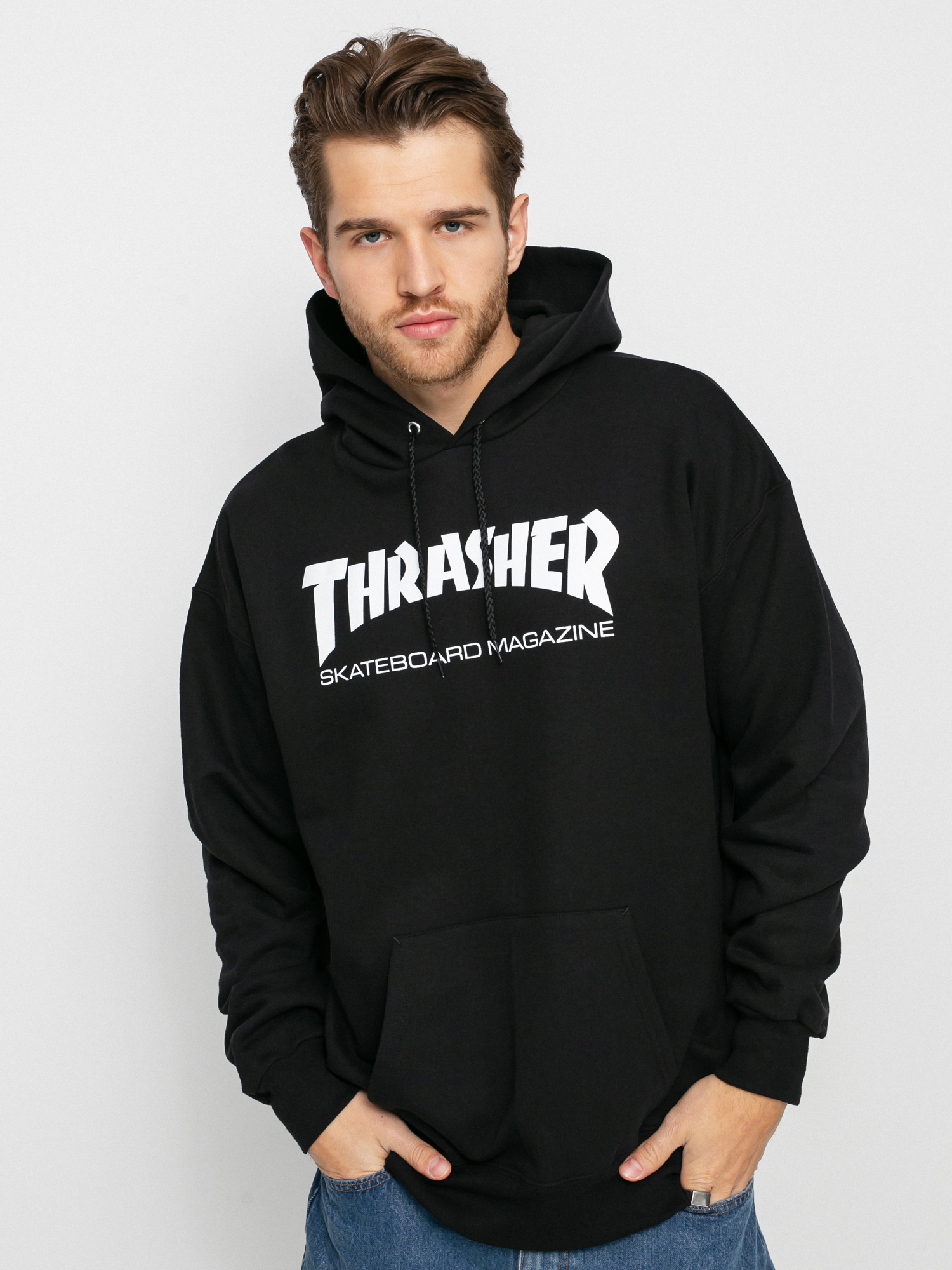 Hanorac cu glugă Thrasher Skate Mag HD (black)