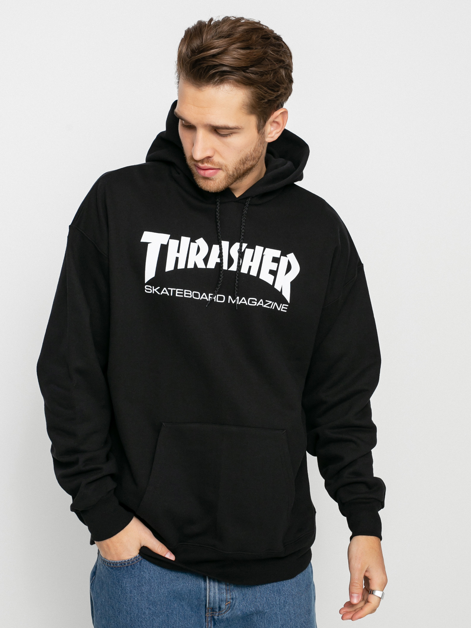 Hanorac cu glugă Thrasher Skate Mag HD (black)
