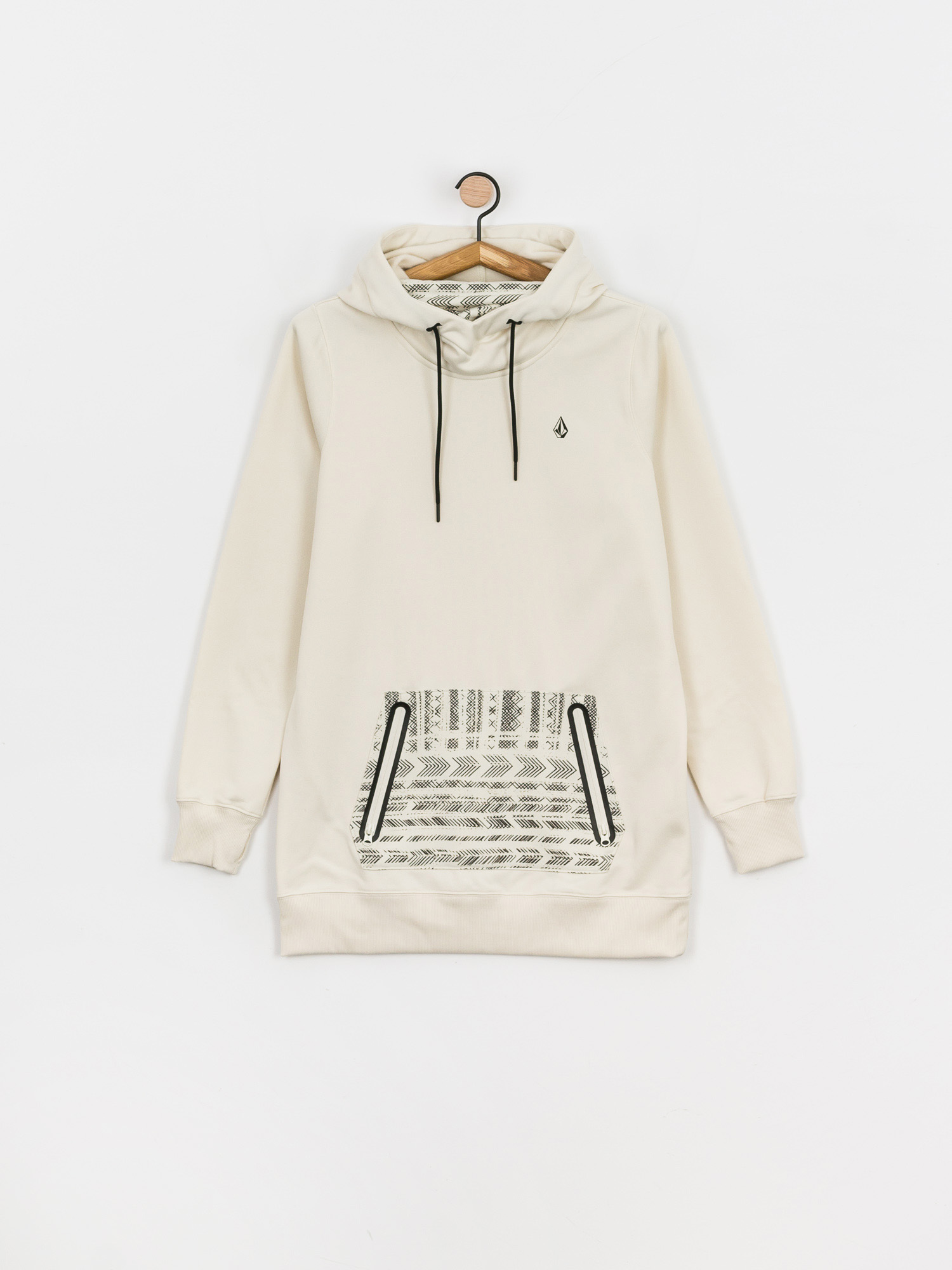 Hanorac cu glugă Volcom Spring Shred HD Wmn (bone)