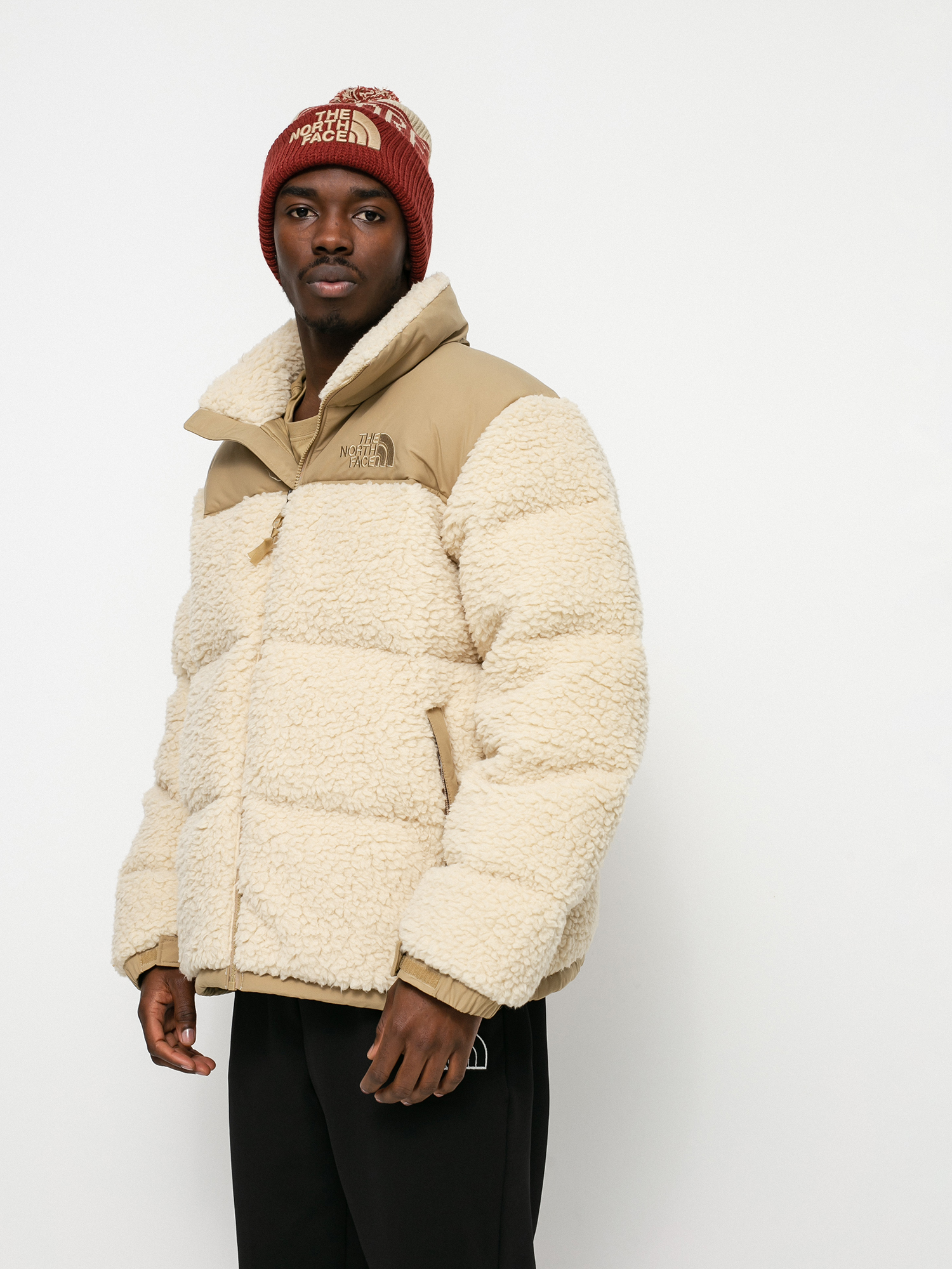 Geacă The North Face Sherpa Nuptse (bleached sand/kelp tan)