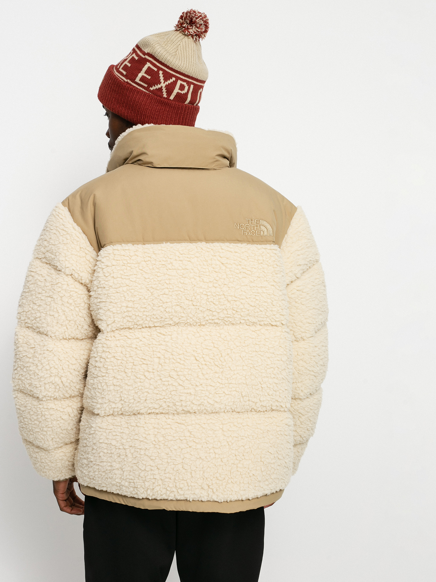 Geacă The North Face Sherpa Nuptse (bleached sand/kelp tan)