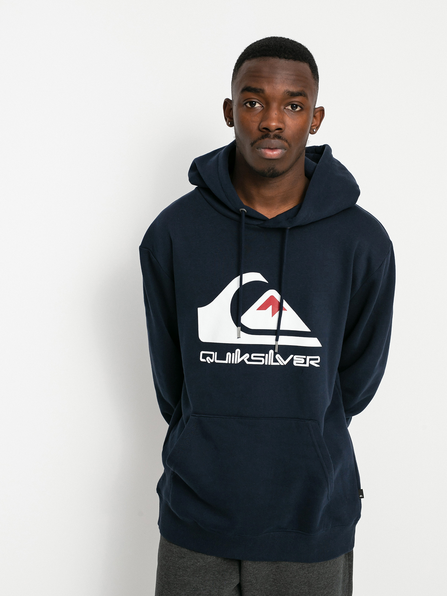 Hanorac cu glugă Quiksilver Big Logo HD (navy blazer)