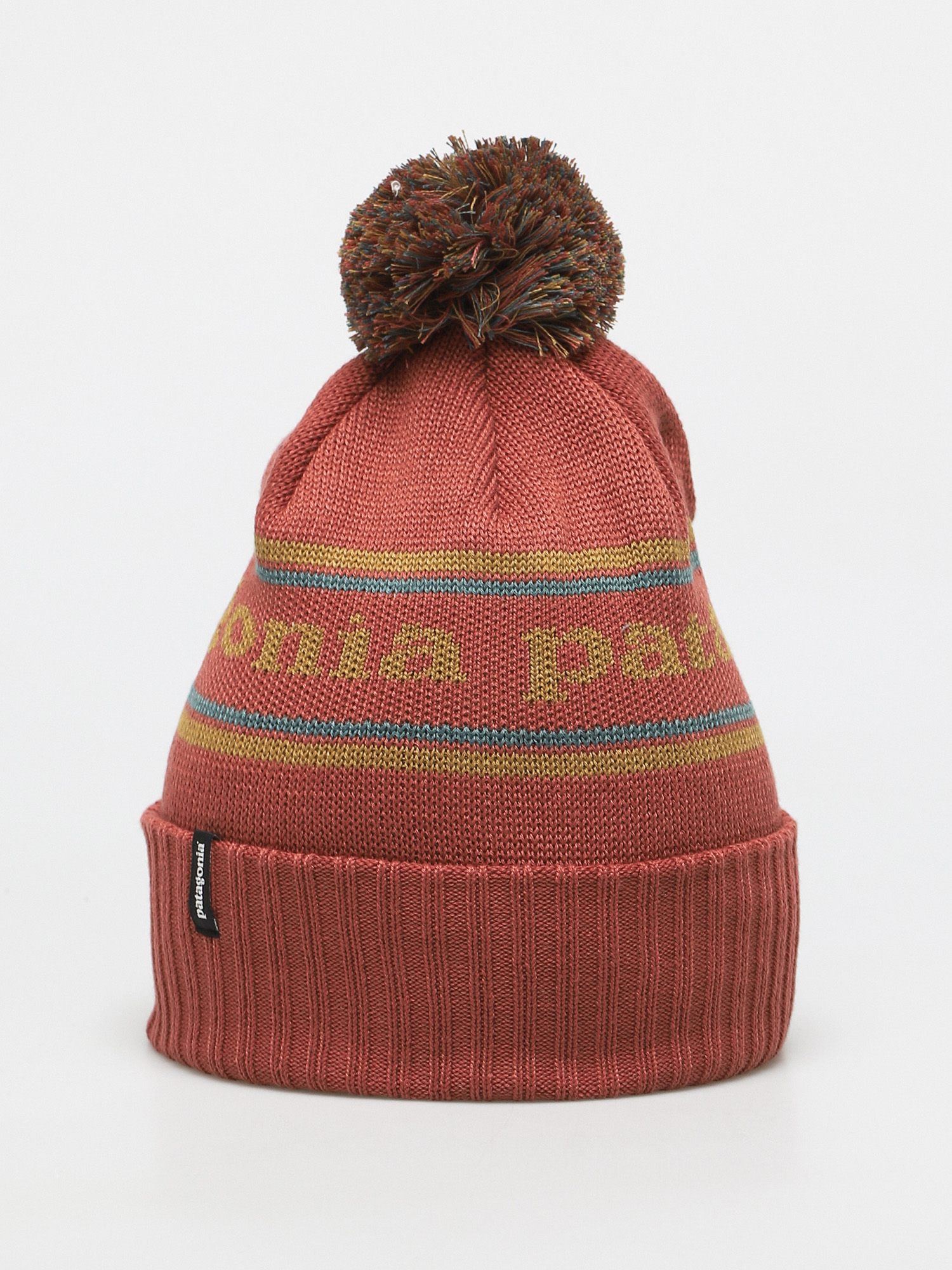 Căciulă Patagonia Powder Town (park stripe knit/spanish red)