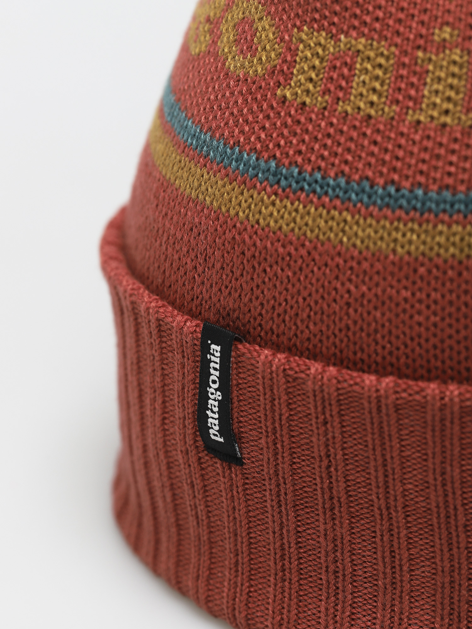 Căciulă Patagonia Powder Town (park stripe knit/spanish red)