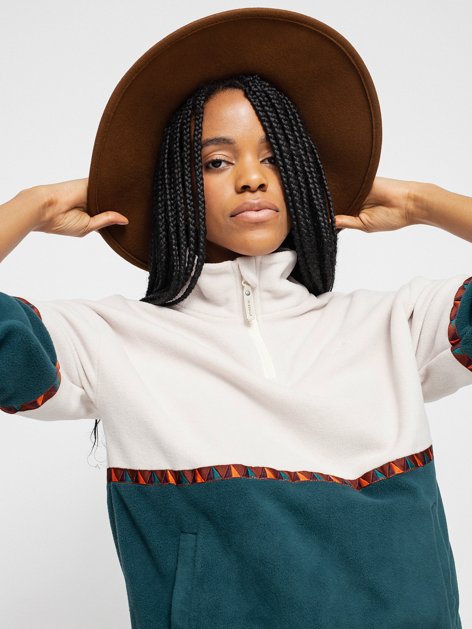 Pentru femei Hanorac din fleece Iriedaily Holina Fleece Troyer (dark teal)