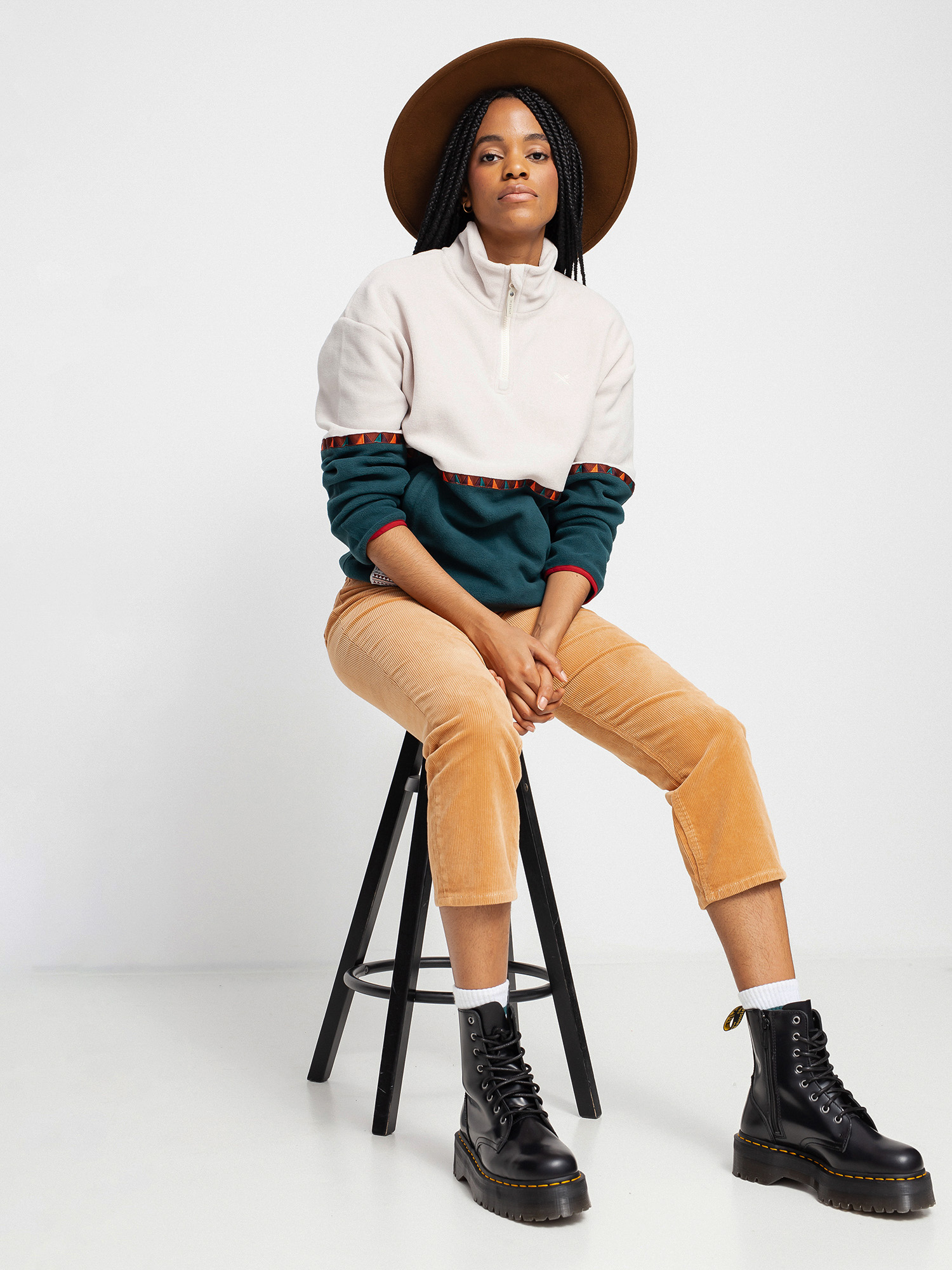 Pentru femei Hanorac din fleece Iriedaily Holina Fleece Troyer (dark teal)