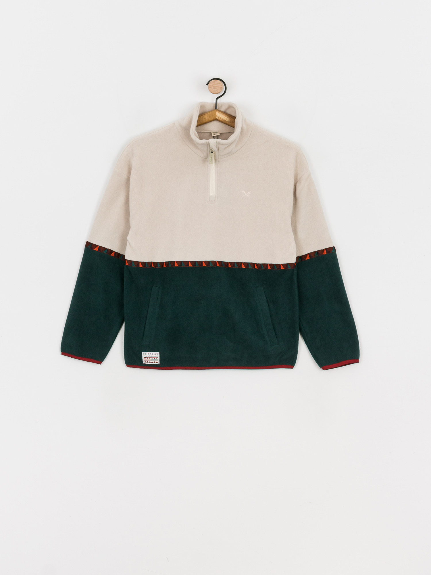 Hanorac din fleece Iriedaily Holina Fleece Troyer Wmn (dark teal)