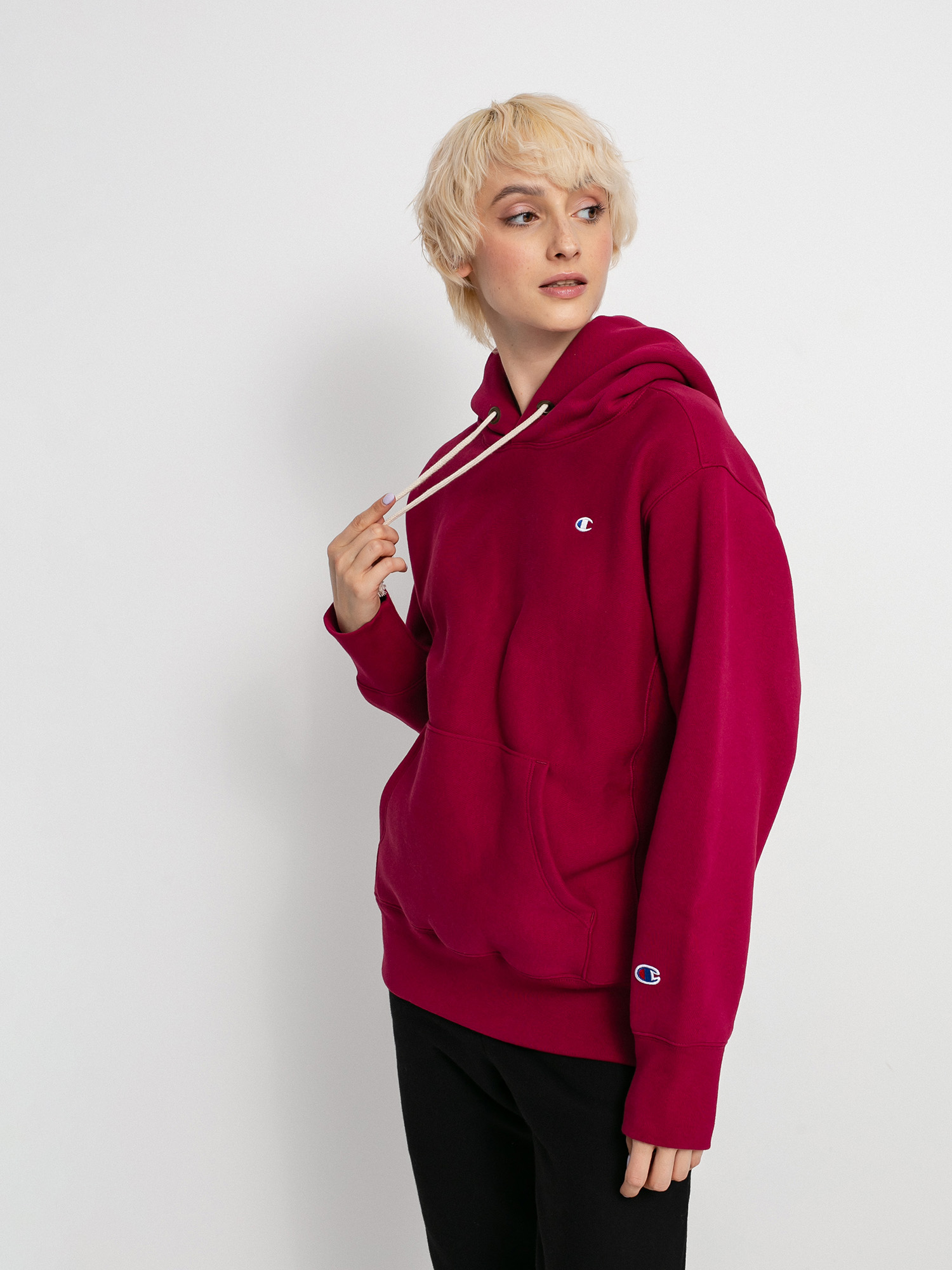 Hanorac cu glugă Champion Sweatshirt HD 114778 Wmn (bre)