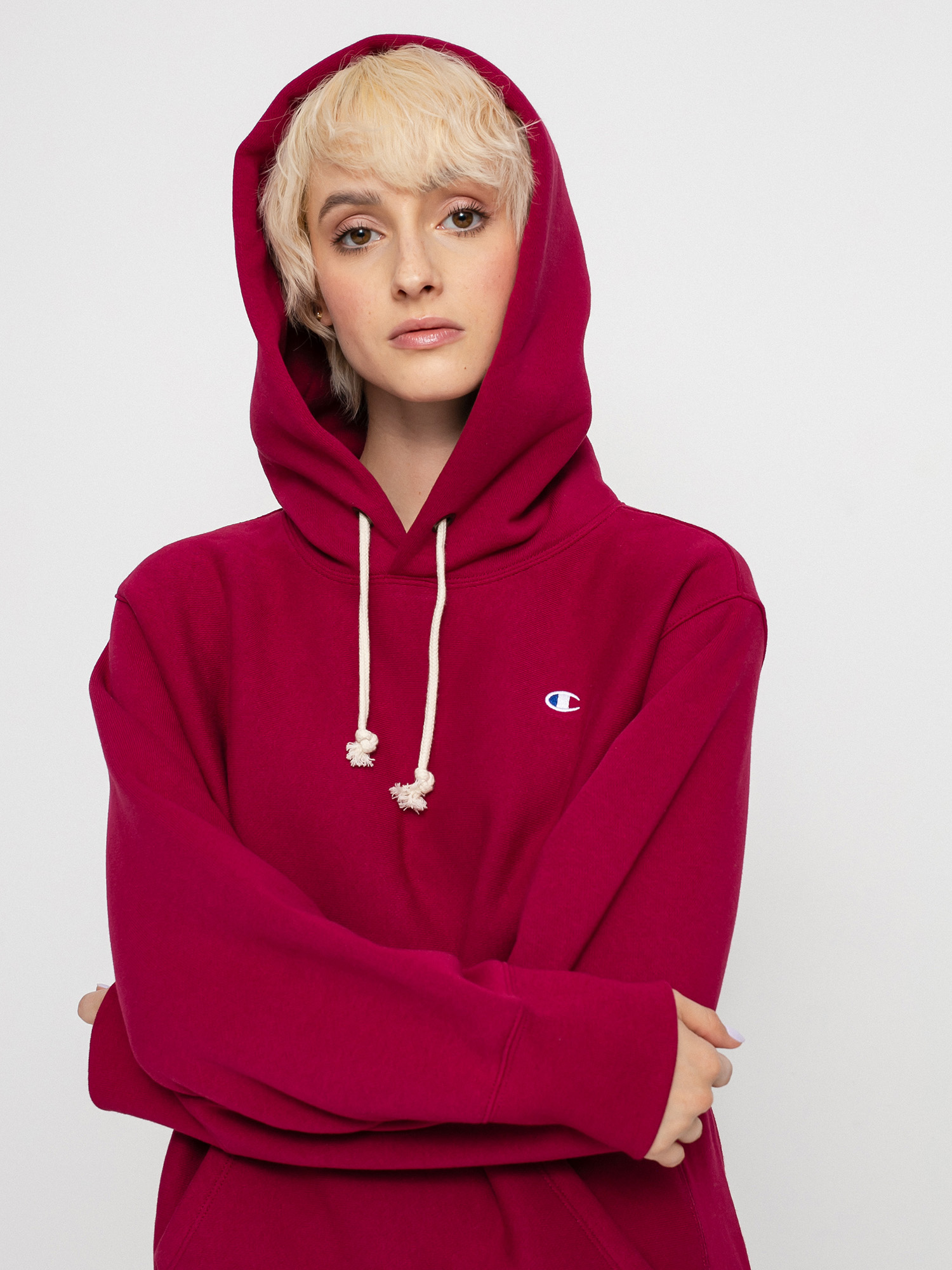 Hanorac cu glugă Champion Sweatshirt HD 114778 Wmn (bre)