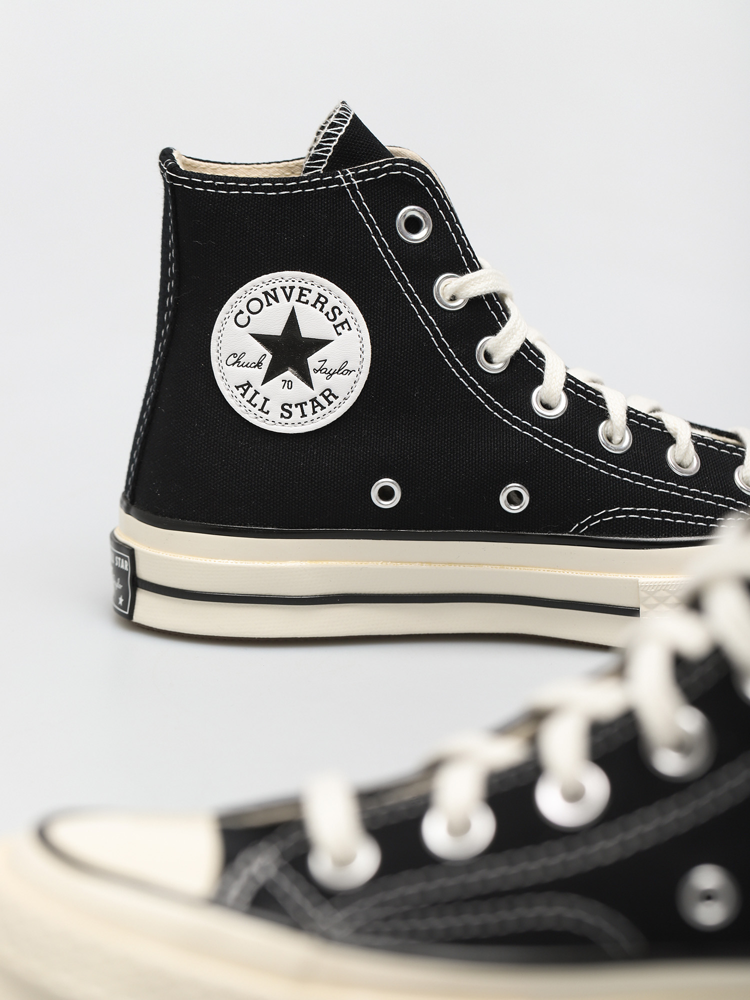 Teniși Converse Chuck 70 Hi (black/black/egret)