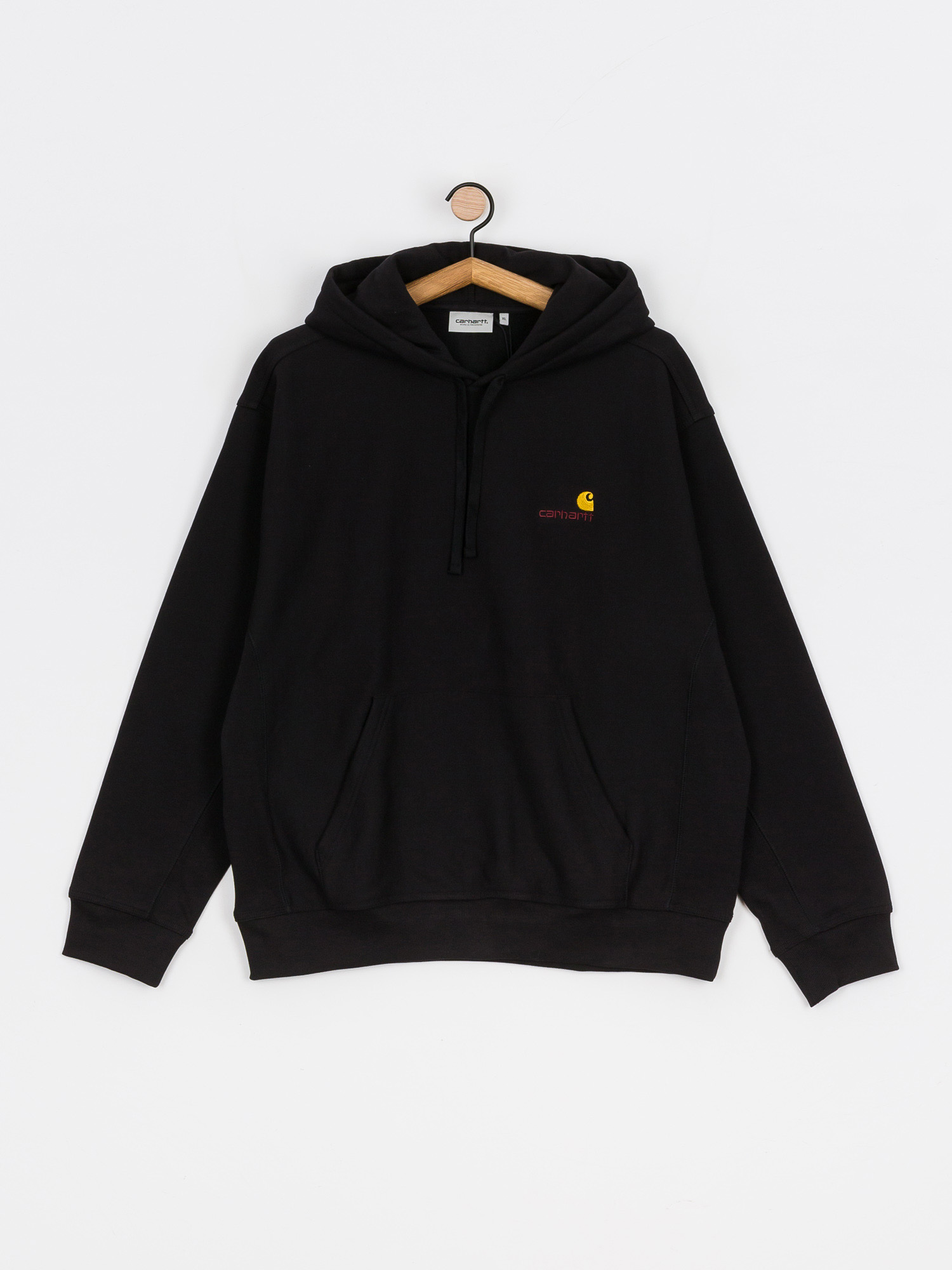 Hanorac cu glugă Carhartt WIP American Script HD (black)