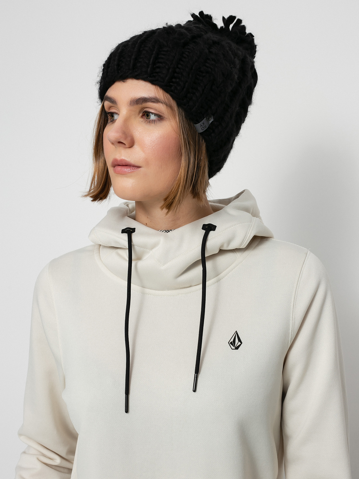 Hanorac cu glugă Volcom Spring Shred HD Wmn (bone)