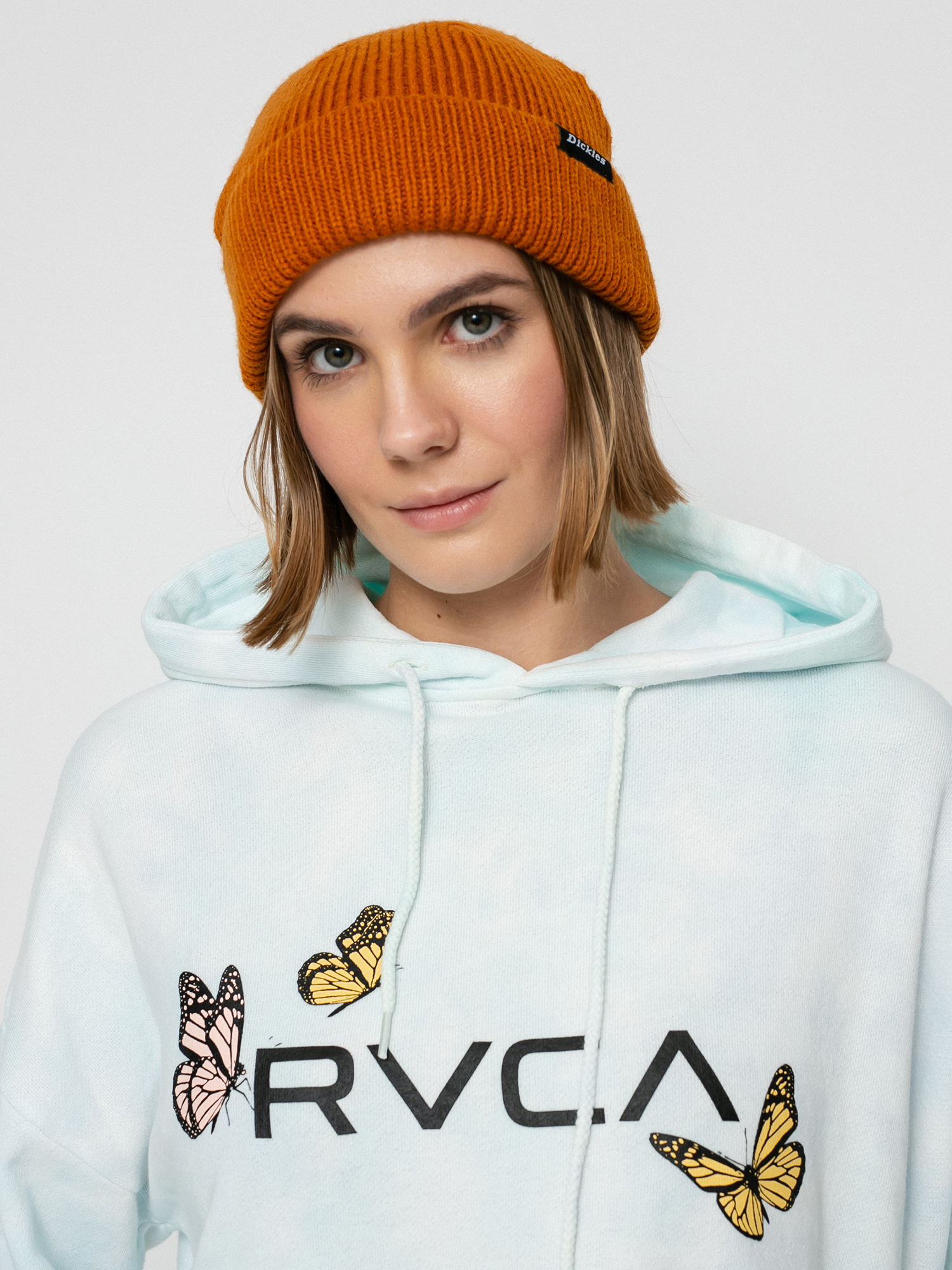Hanorac cu glugă RVCA Big Rvca Venice HD Wmn (vintage white)