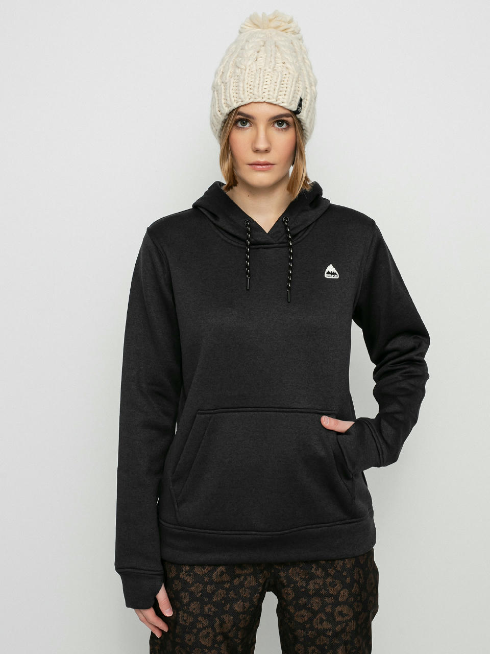 Hanorac termic Burton z kapturem Oak HD Wmn (true black heather)