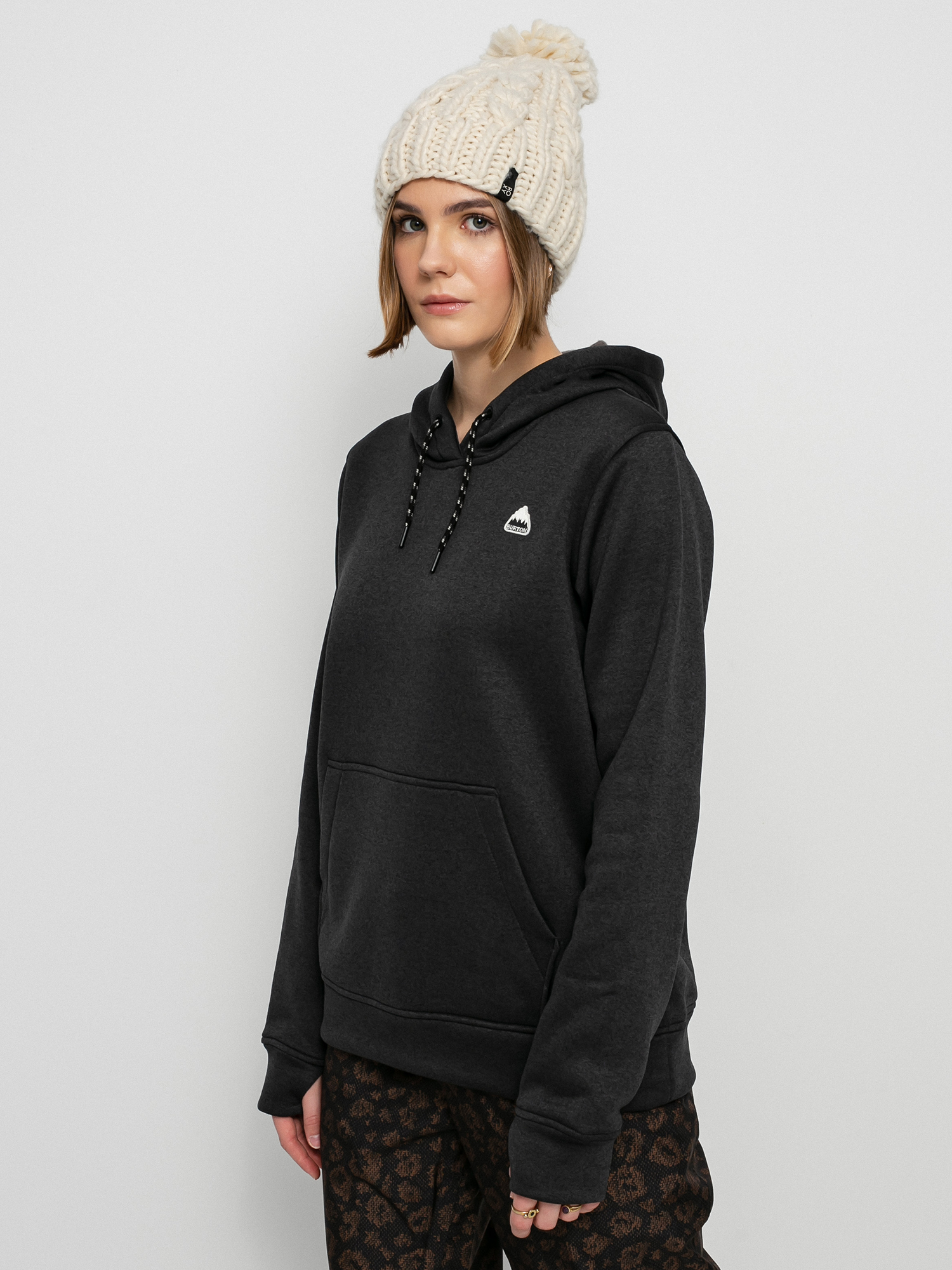 Pentru femei Hanorac termic Burton z kapturem Oak HD (true black heather)
