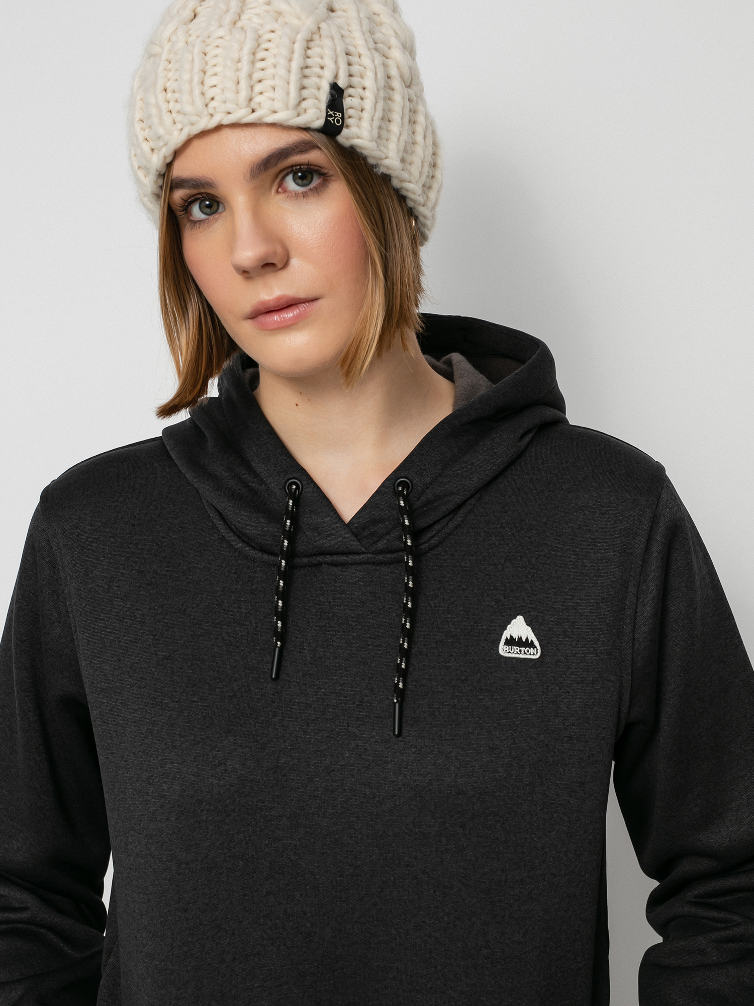 Pentru femei Hanorac termic Burton z kapturem Oak HD (true black heather)