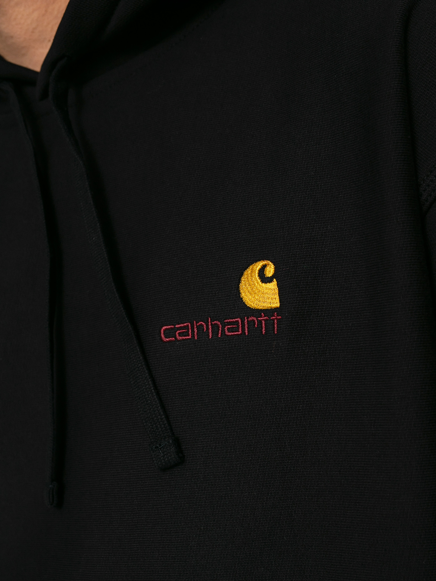 Hanorac cu glugă Carhartt WIP American Script HD (black)
