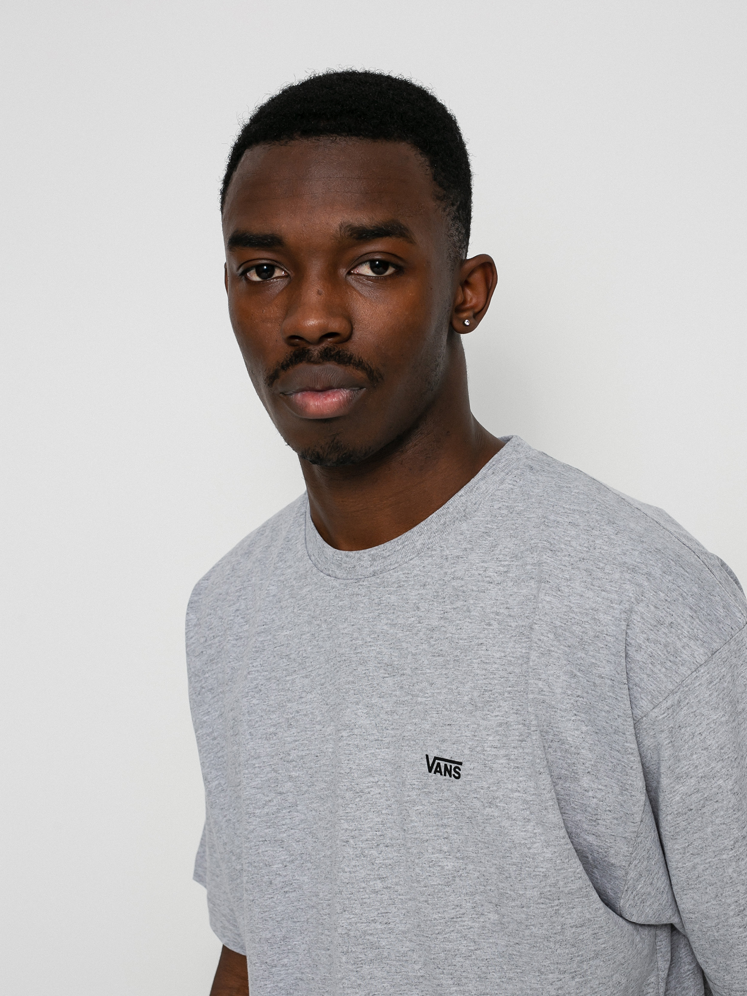 Tricou Vans Left Chest Logo (athletic heather/black)