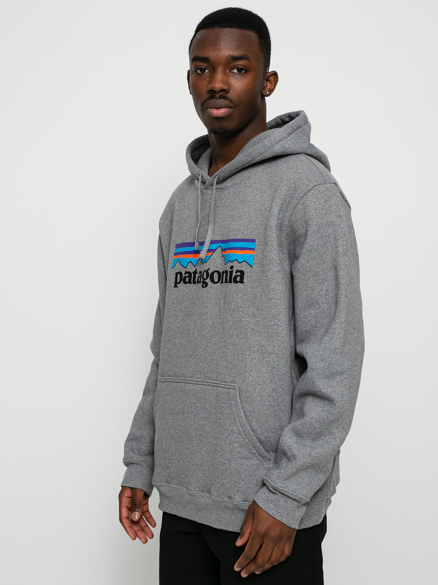 Hanorac cu glugă Patagonia Logo Uprisal HD (gravel heather)