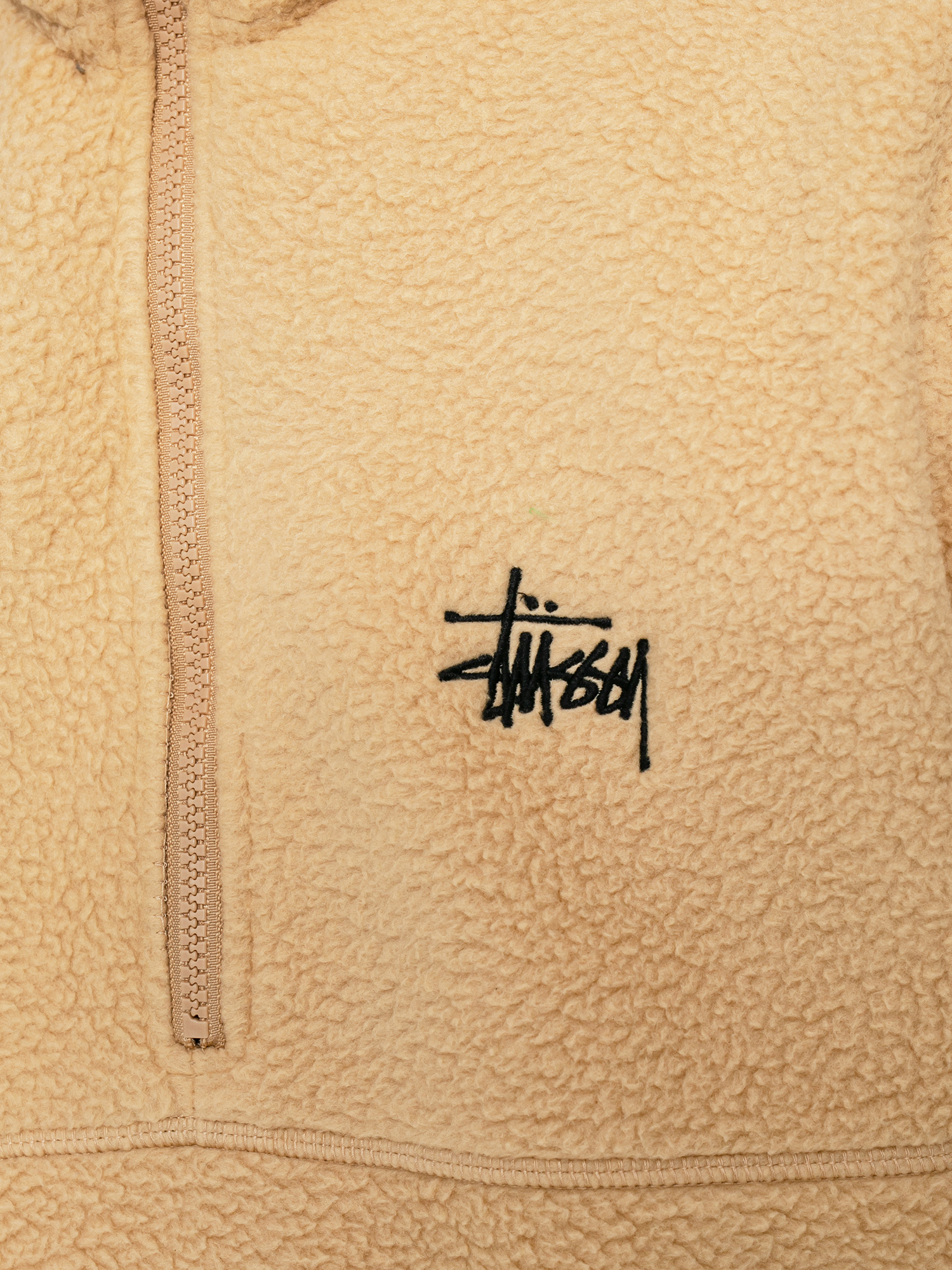 Pentru bărbați Hanorac din fleece Stussy Half Zip Mock Neck (beige)