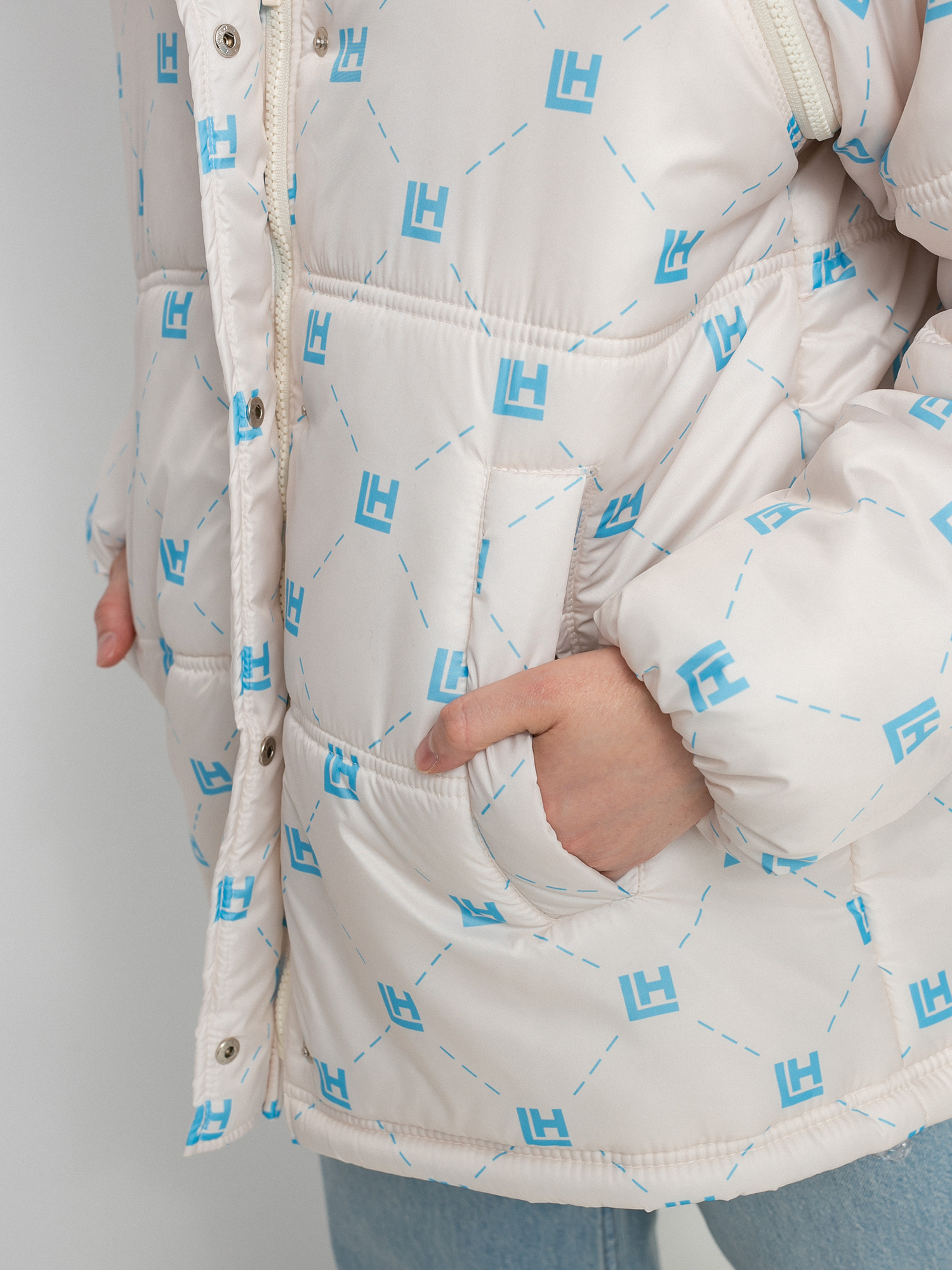 Geacă Local Heroes Lh Monogram Puff Wmn (beige)