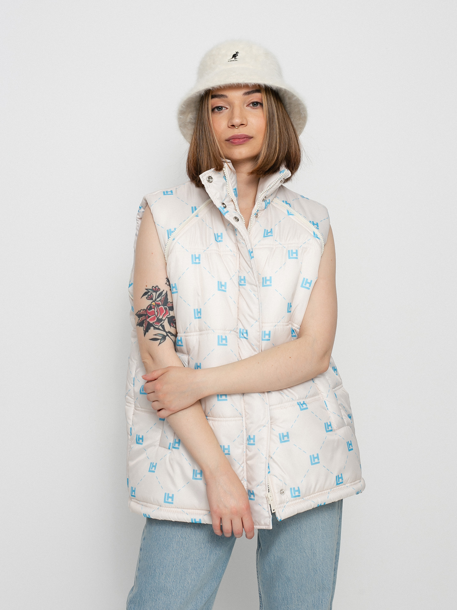 Geacă Local Heroes Lh Monogram Puff Wmn (beige)