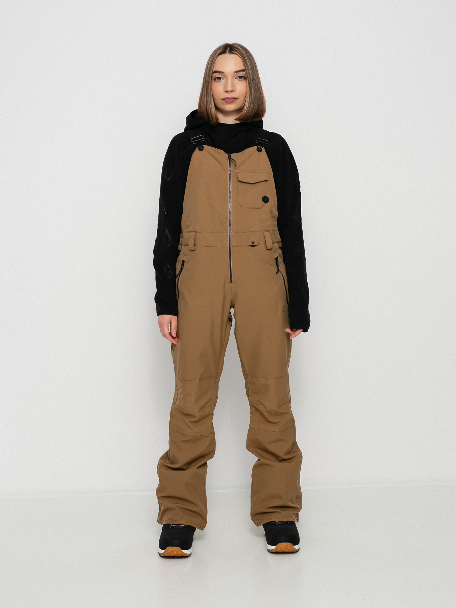 Pantaloni pentru snowboard Volcom Swift Bib Overall Wmn (coffee)