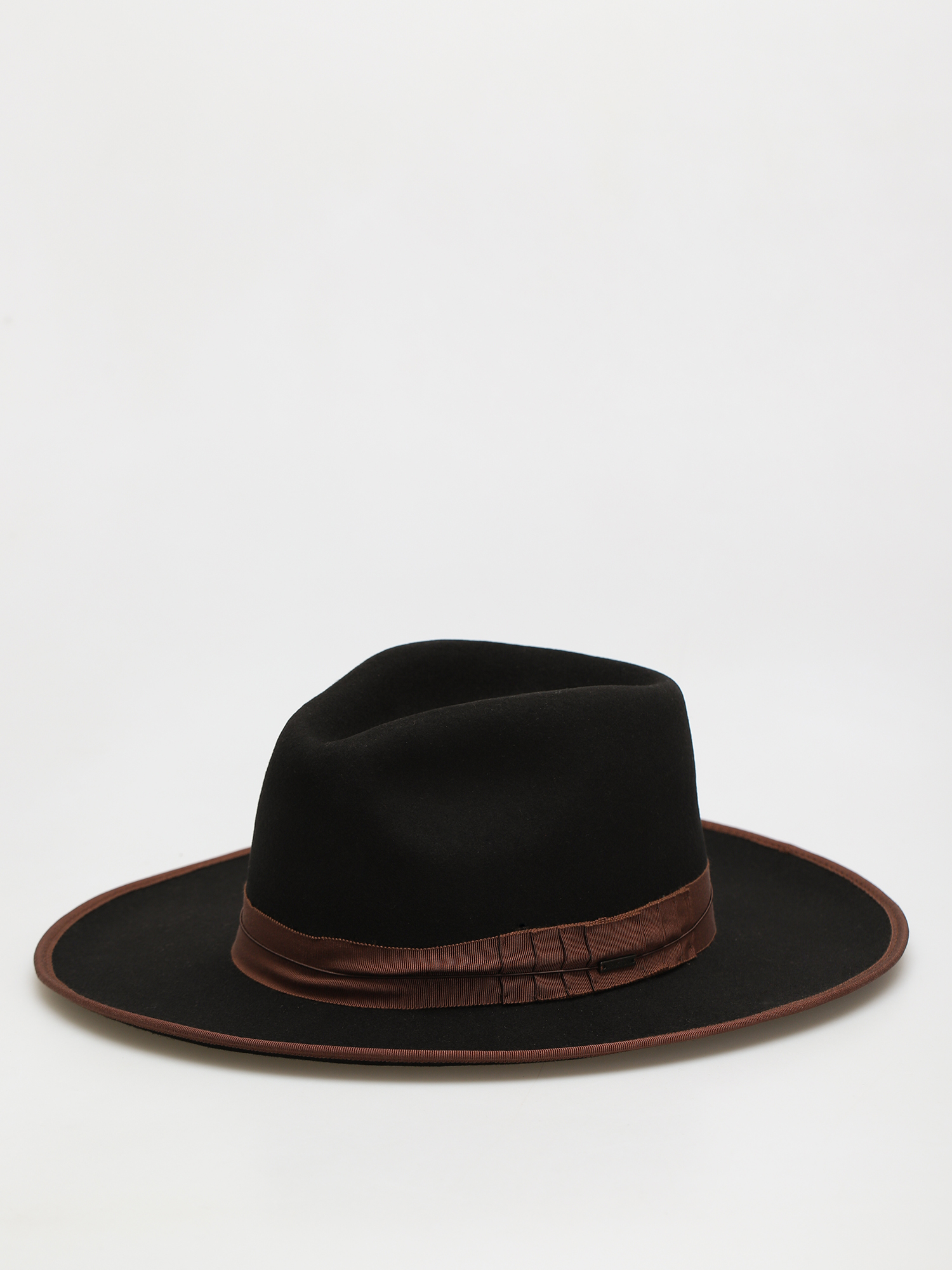 Pălărie Brixton Reno Fedora (black/brown)