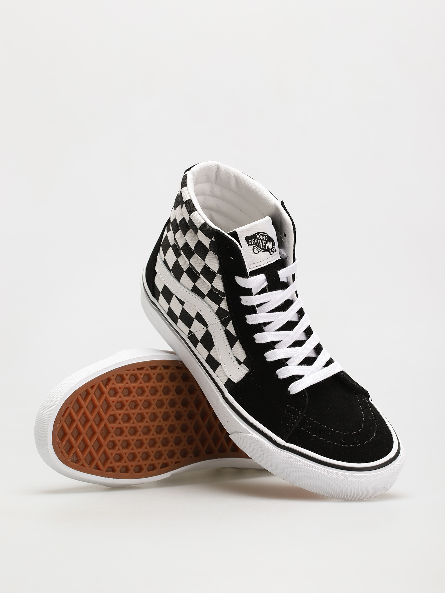 Pantofi Vans Sk8 Hi (checkerboard/blk/tr wht)