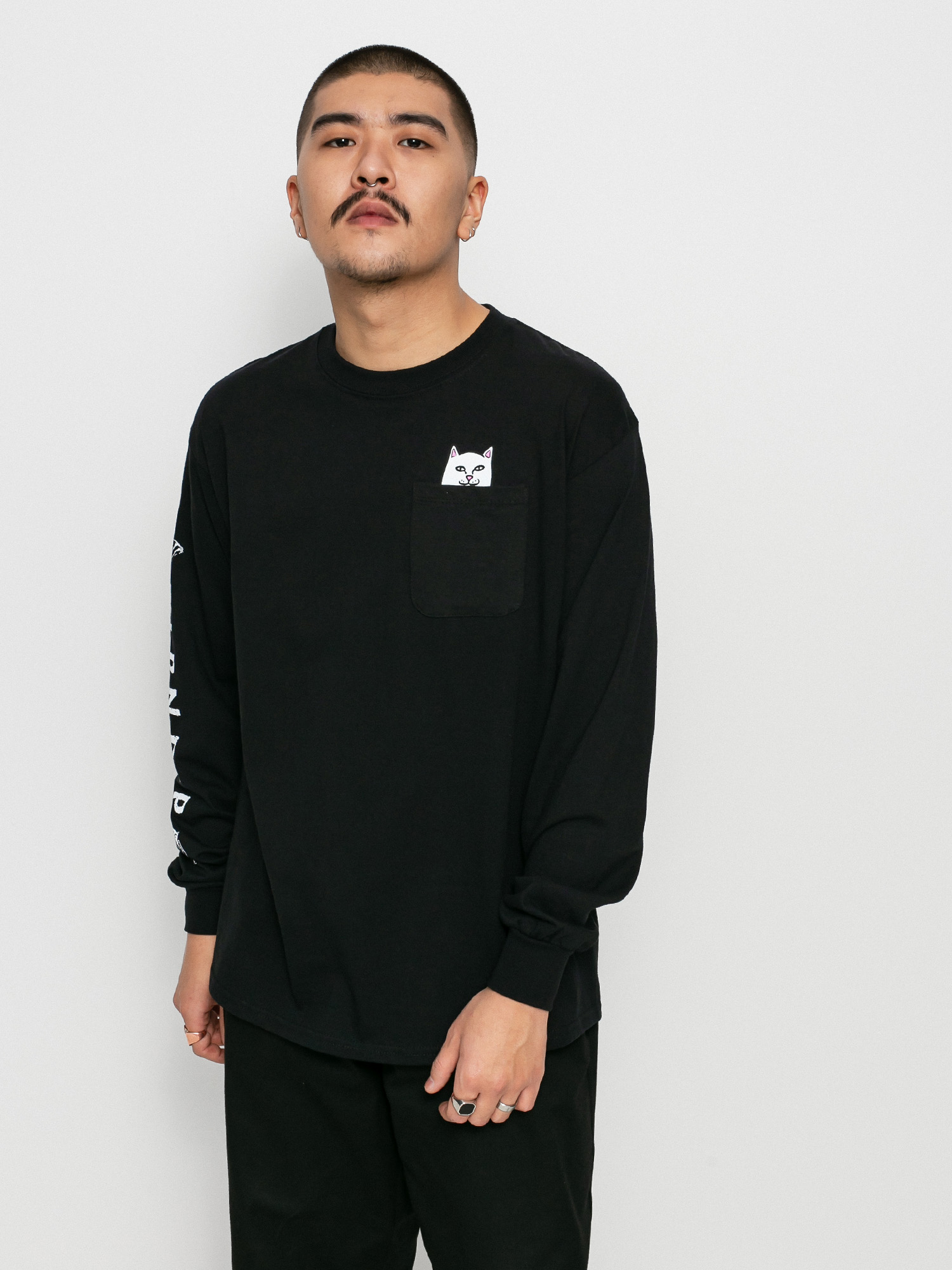 Tricou RipNDip Lord Nermal Pocket (black)