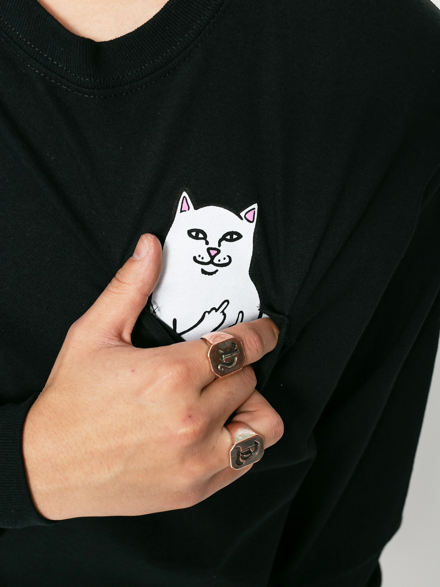 Tricou RipNDip Lord Nermal Pocket (black)