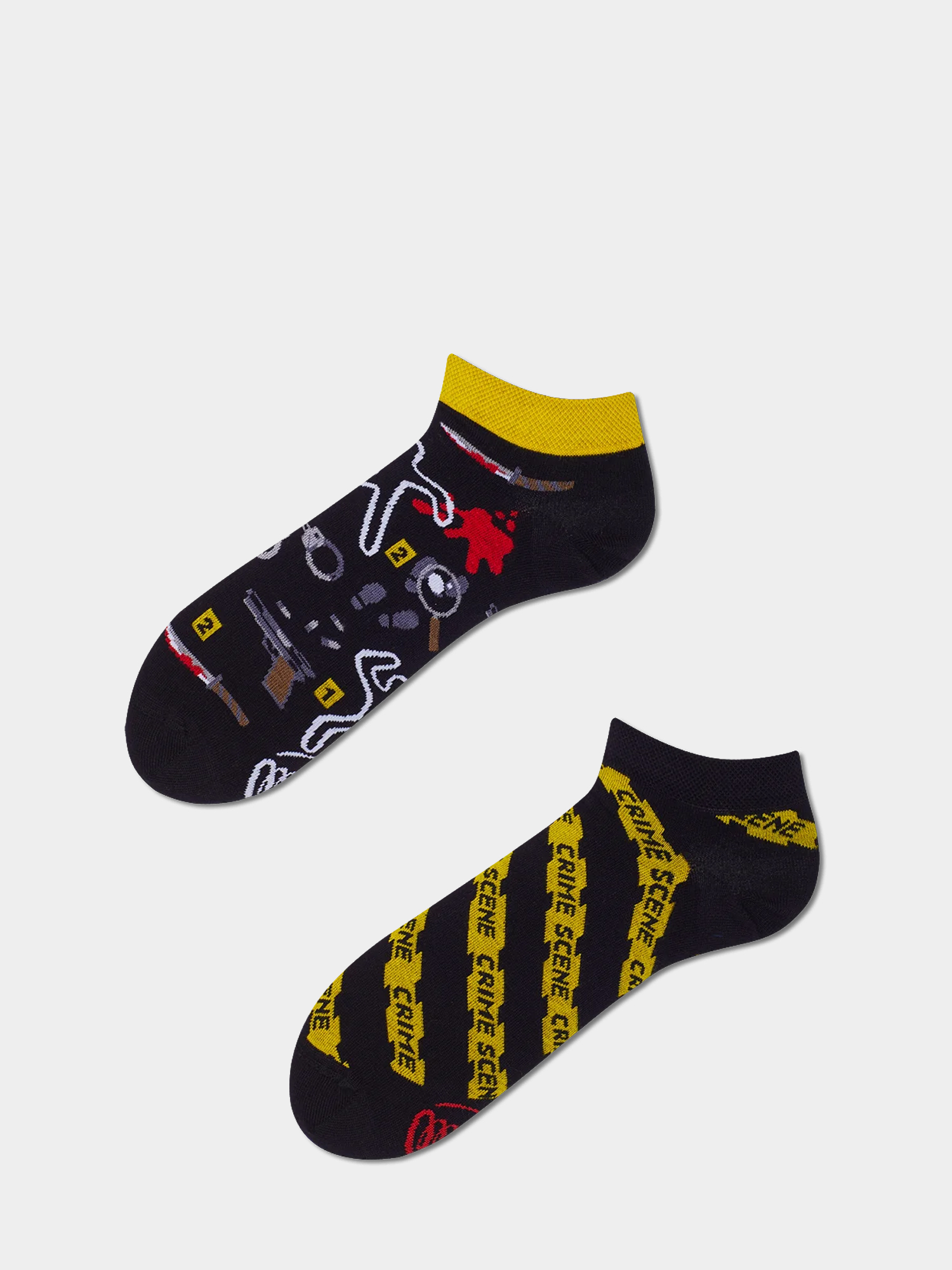 Șosete Many Mornings Clue Detective Low (black/yellow)