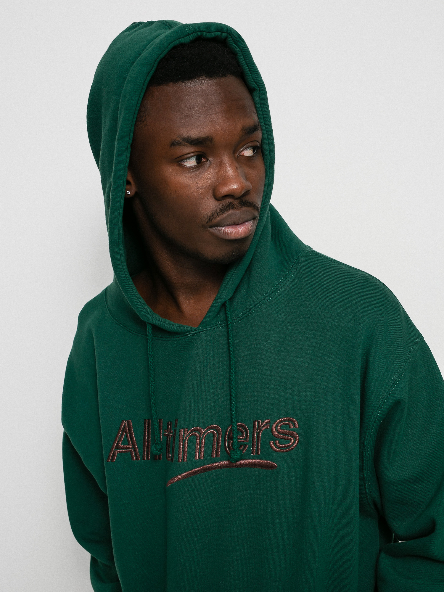 Hanorac cu glugă Alltimers Estate Embroidered HD (green/bronze)