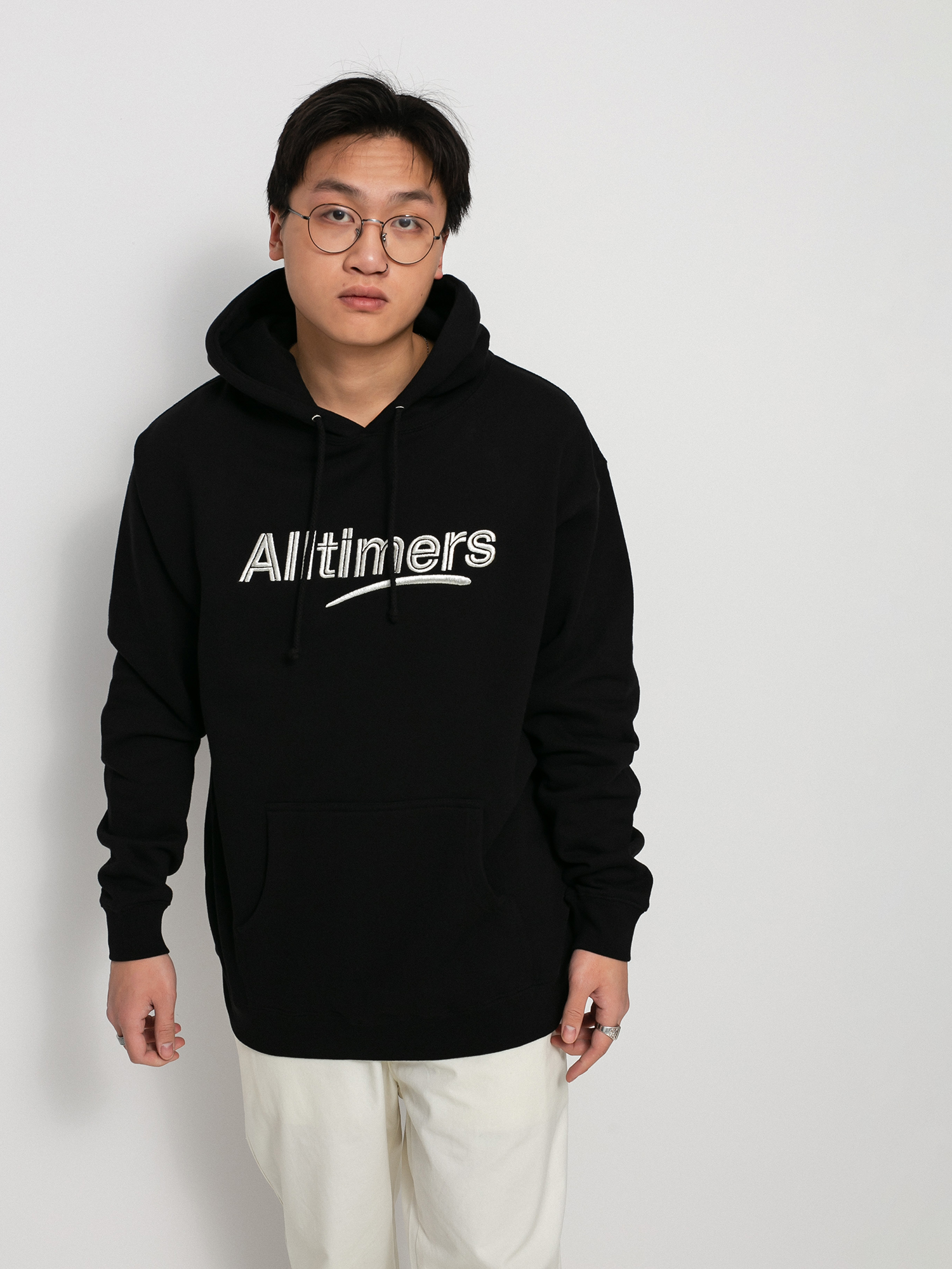 Hanorac cu glugă Alltimers Estate Embroidered HD (black/silver)
