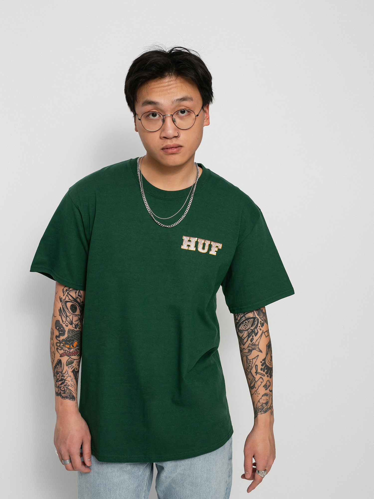 Tricou HUF X Playboy Vvs Logo (forest green)