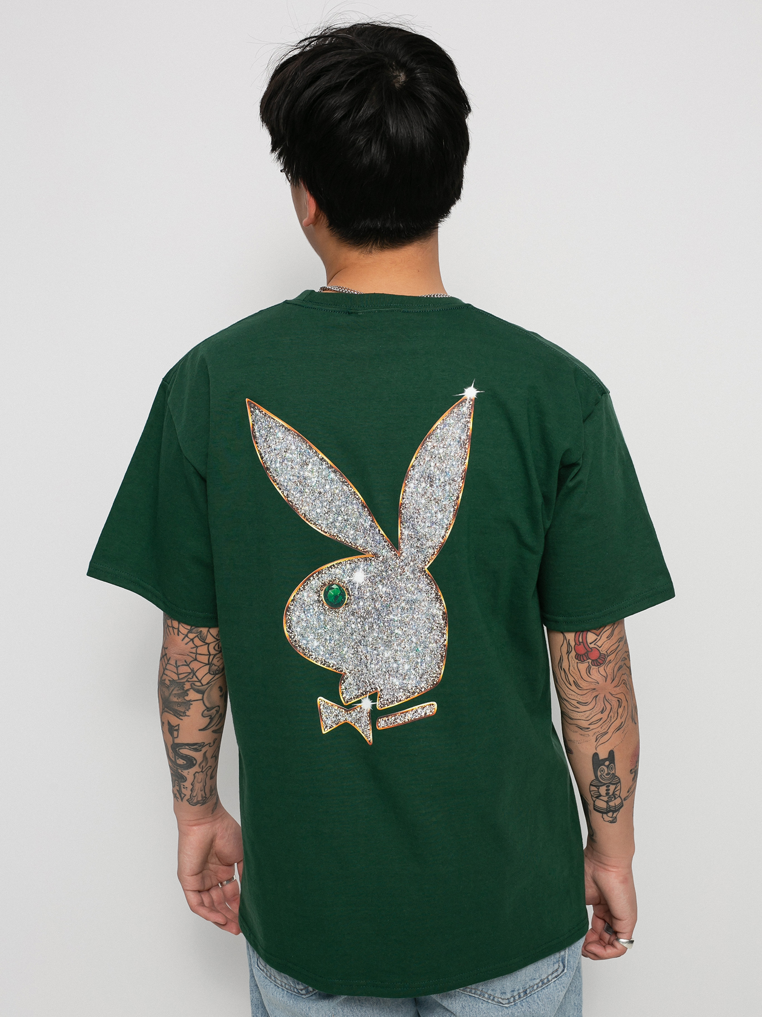Tricou HUF X Playboy Vvs Logo (forest green)