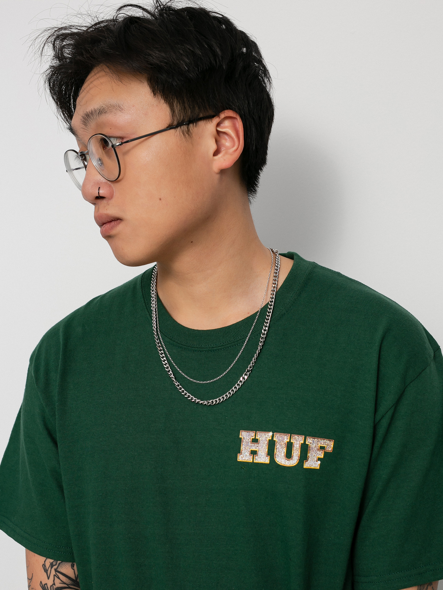 Tricou HUF X Playboy Vvs Logo (forest green)