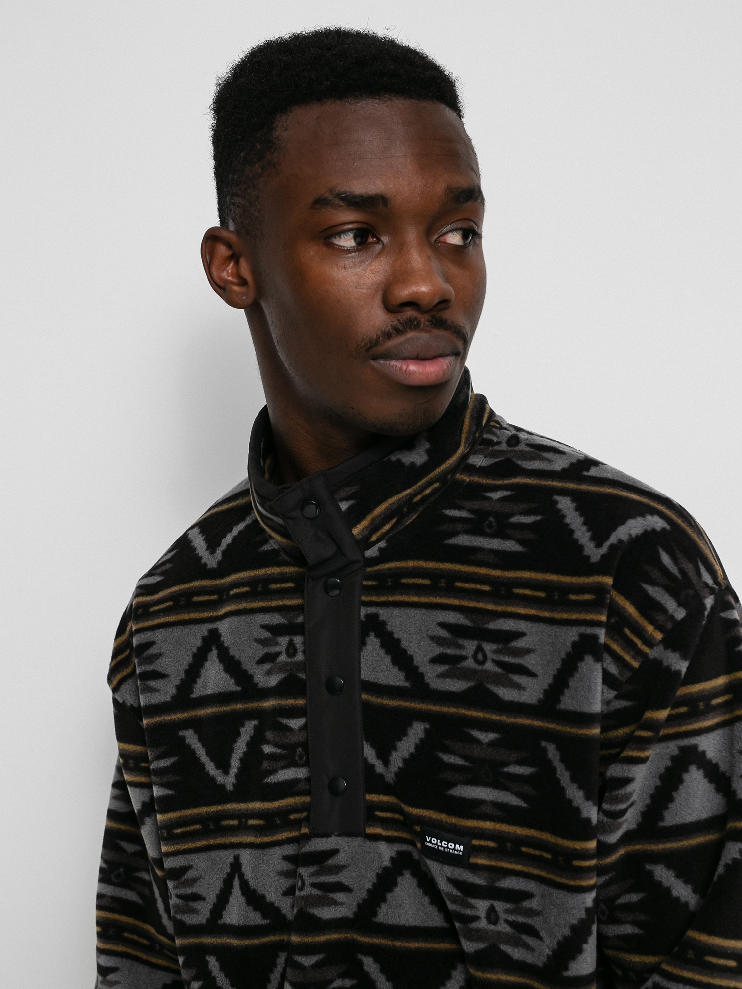 Pentru bărbați Hanorac din fleece Volcom Switch Case Mock Neck ZHD (prt print)