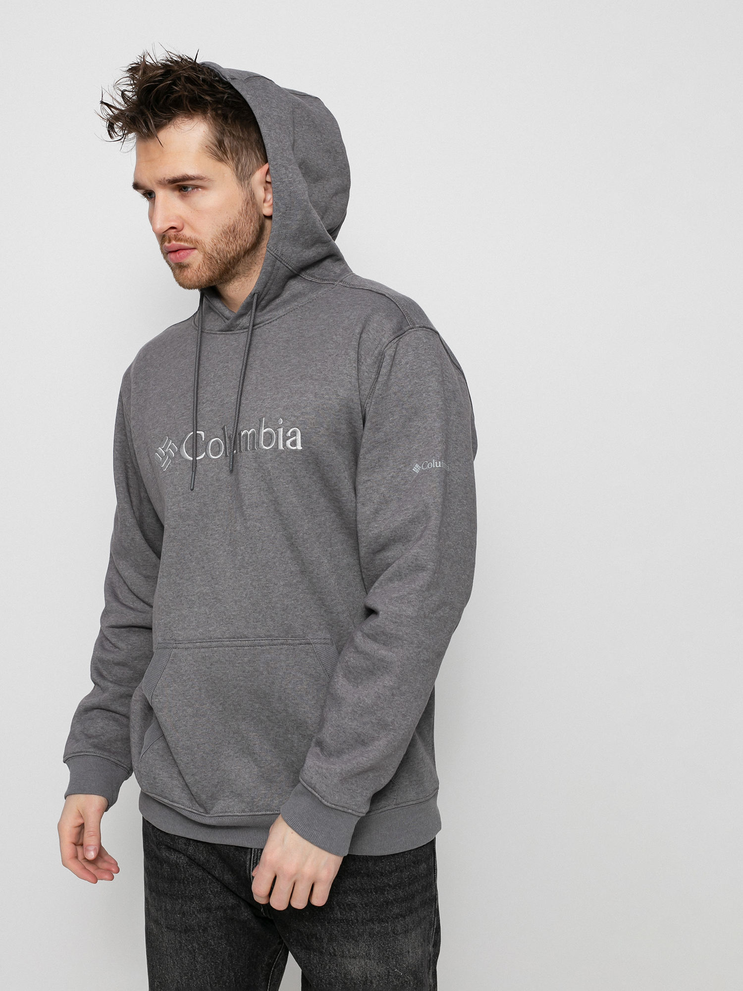 Hanorac cu glugă Columbia CSC Basic Logo II HD (city grey heath)