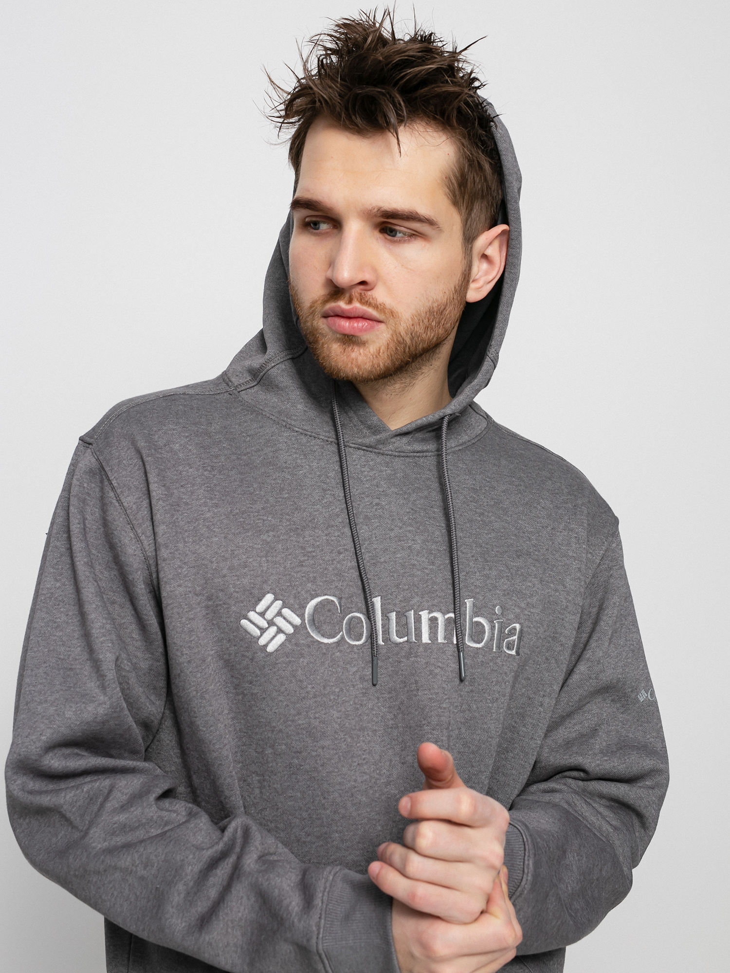 Hanorac cu glugă Columbia CSC Basic Logo II HD (city grey heath)