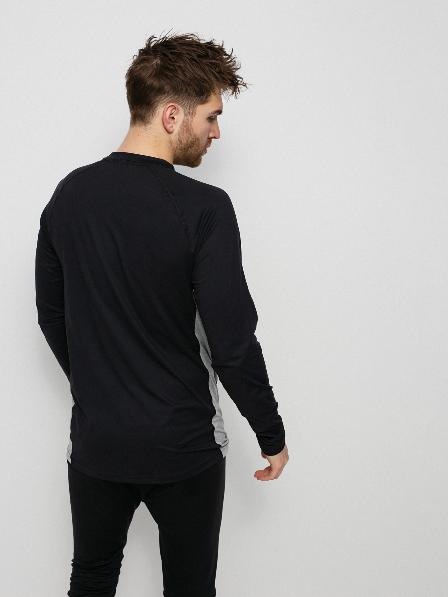 Pentru bărbați Tricou termic Burton Midweight X Base Layer (true black/gray heather)