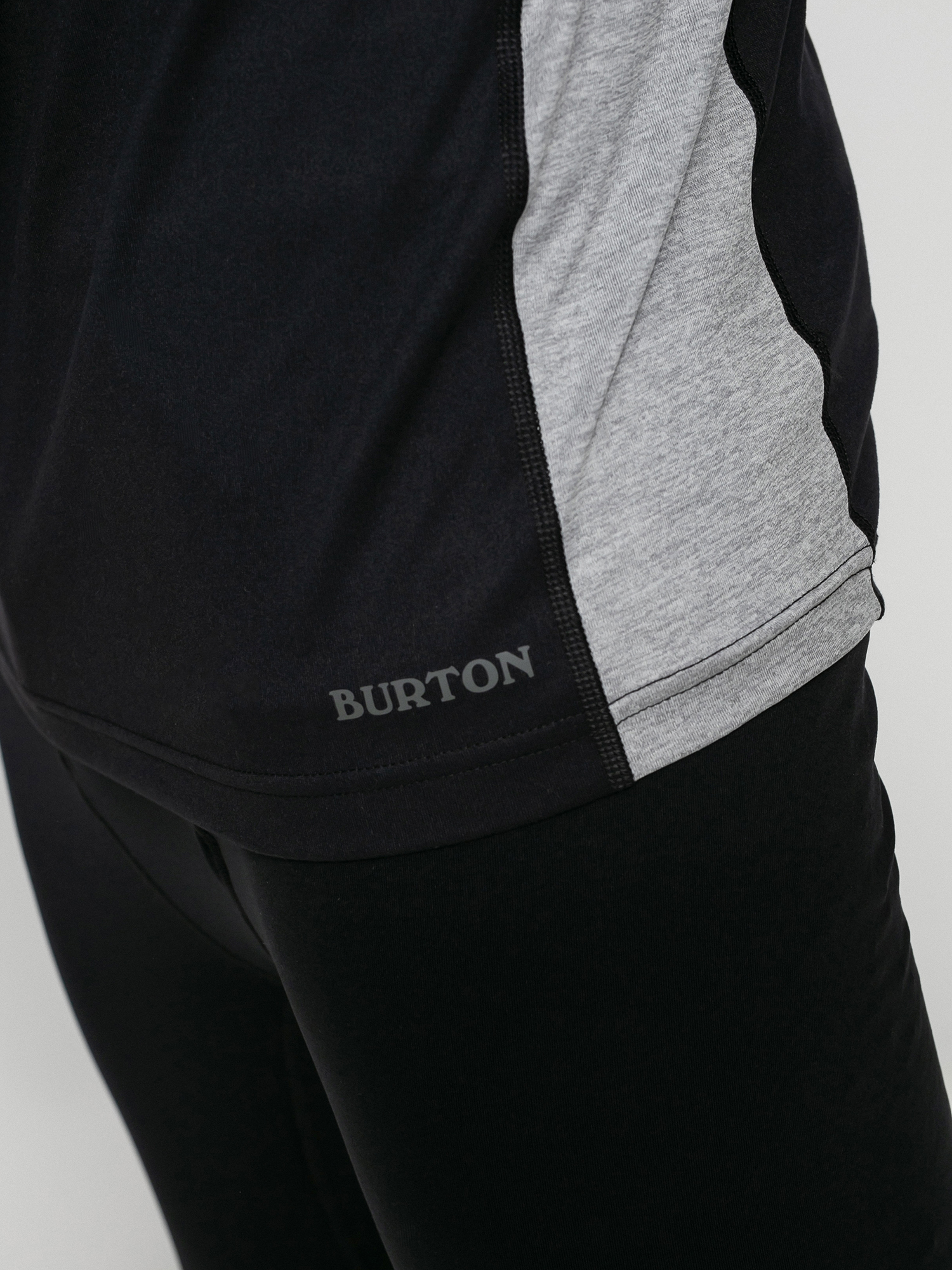 Pentru bărbați Tricou termic Burton Midweight X Base Layer (true black/gray heather)