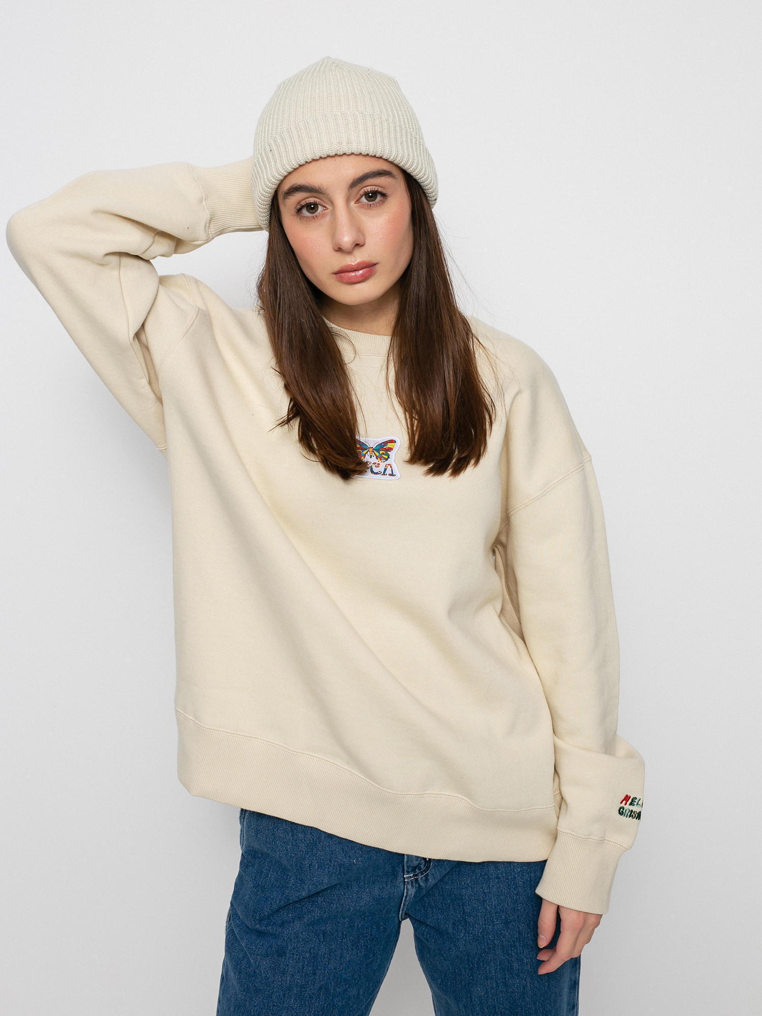 Hanorac RVCA Mel G Flutter Crew Wmn (birch)