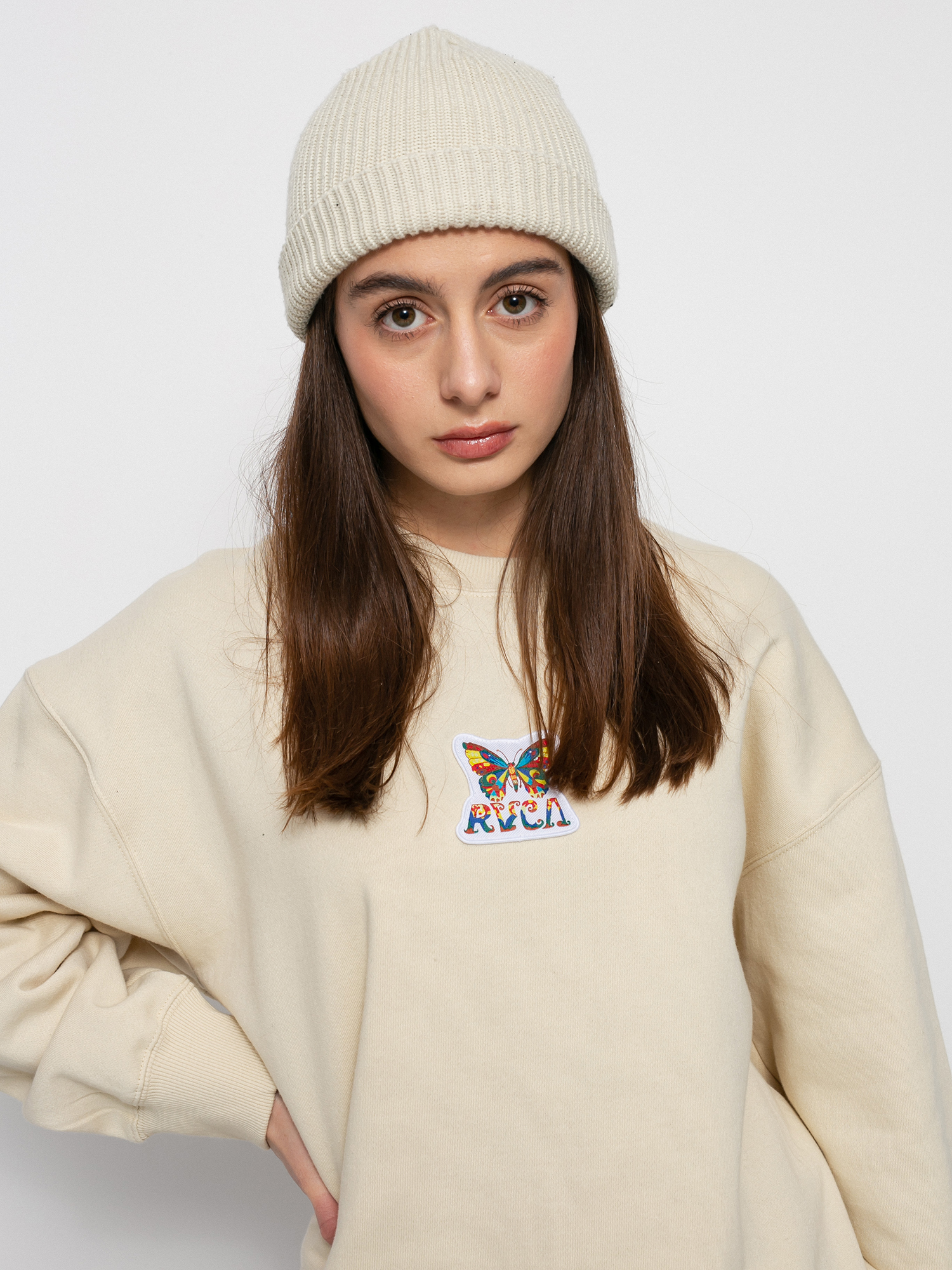 Hanorac RVCA Mel G Flutter Crew Wmn (birch)