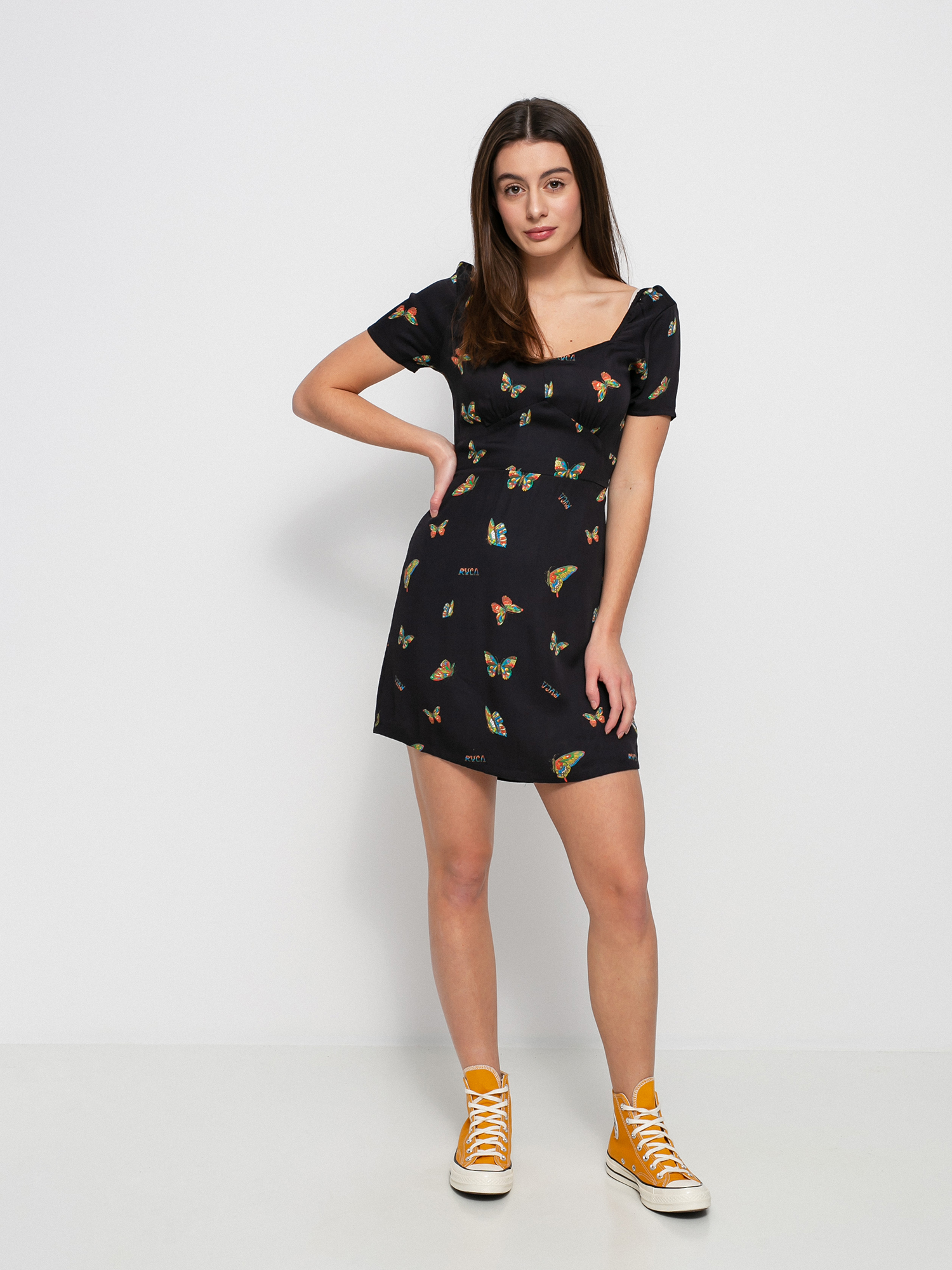 Fustă RVCA Flutter Fenced Wmn (black)